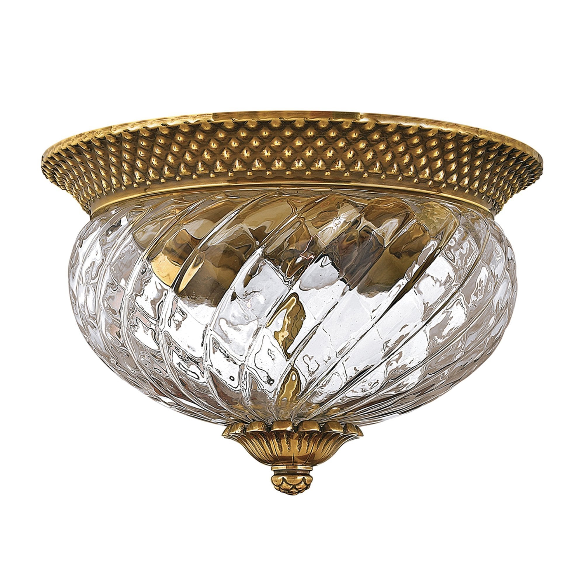 Hinkley Plantation 2 Light Flush Fitting - Burnished Brass