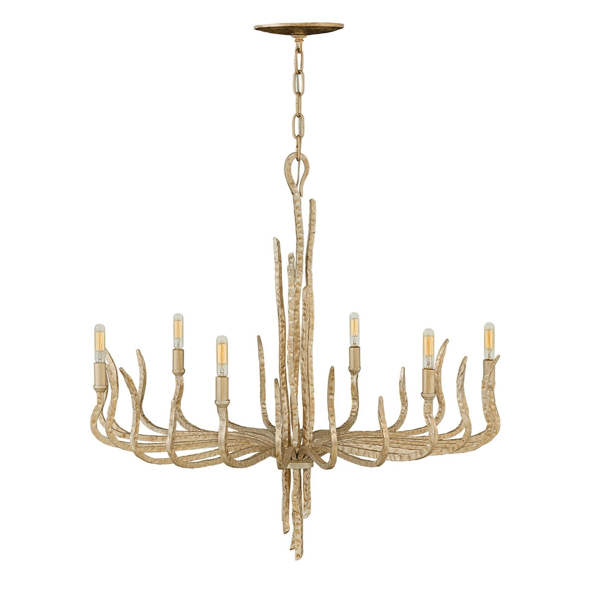 Hinkley Spyre 6 Light Chandelier - Champagne Gold
