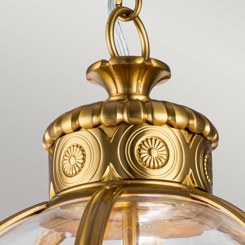 Feiss Adams 3 Light Pendant Chandelier - Brushed Brass