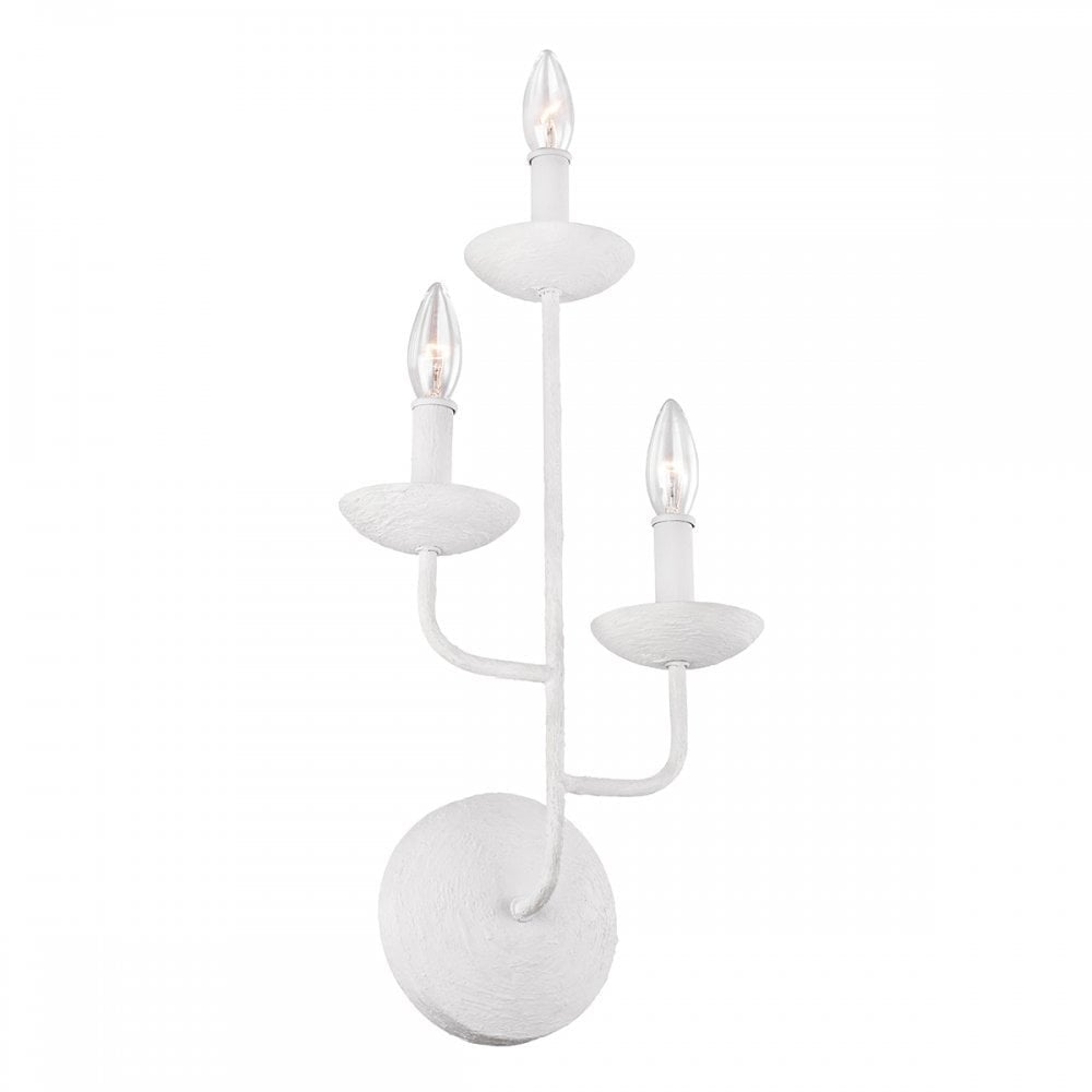 Feiss Annie 3 Light Wall Light - Plaster White