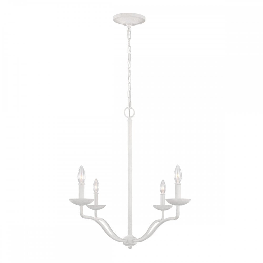 Feiss Annie 4 Light Chandelier - Plaster White