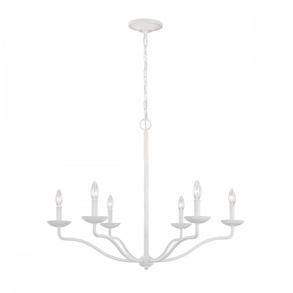 Feiss Annie 6 Light Chandelier - Plaster White