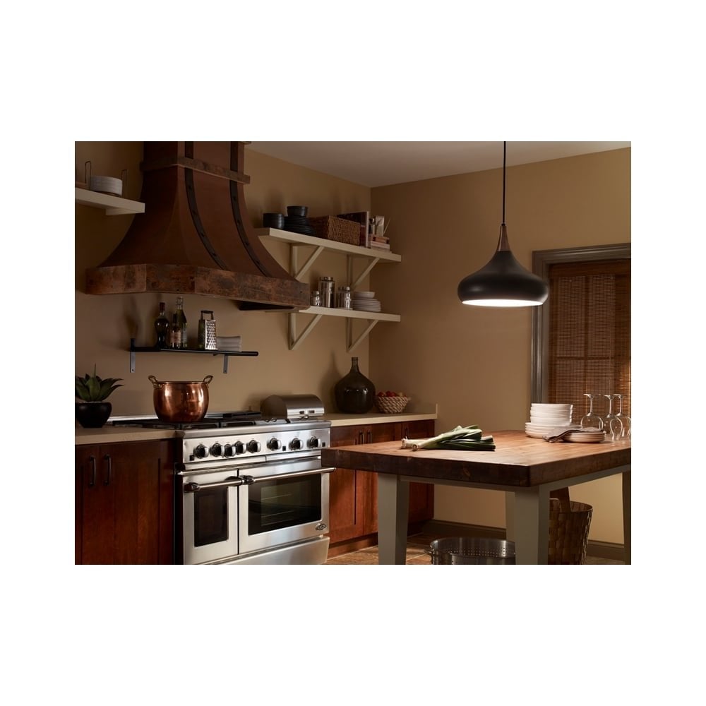 Feiss Beso Single Medium Pendant - Dark Bronze