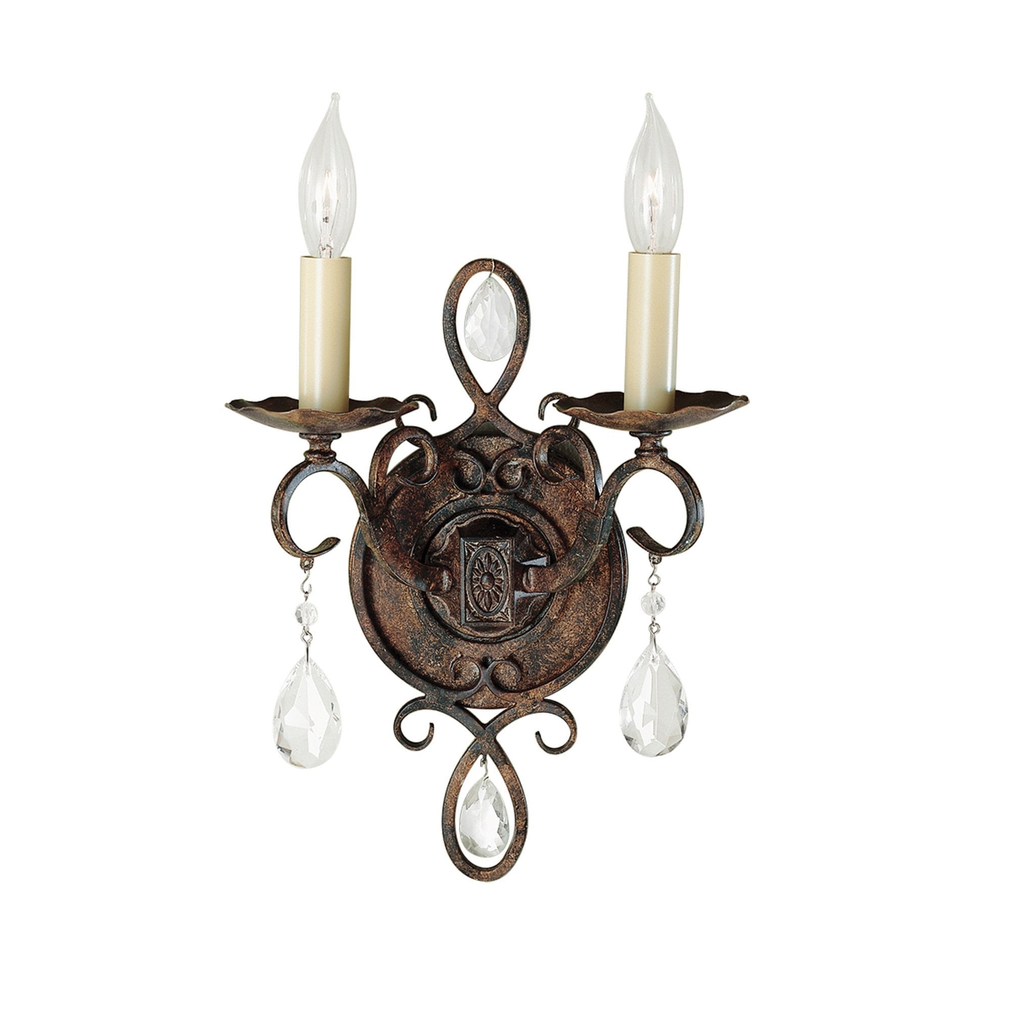 Feiss Chateau 2 Light Wall Light - Mocha Bronze
