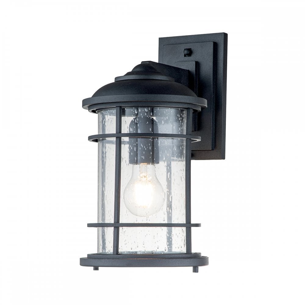 Feiss Lighthouse Single Medium Wall Lantern - Textured Black