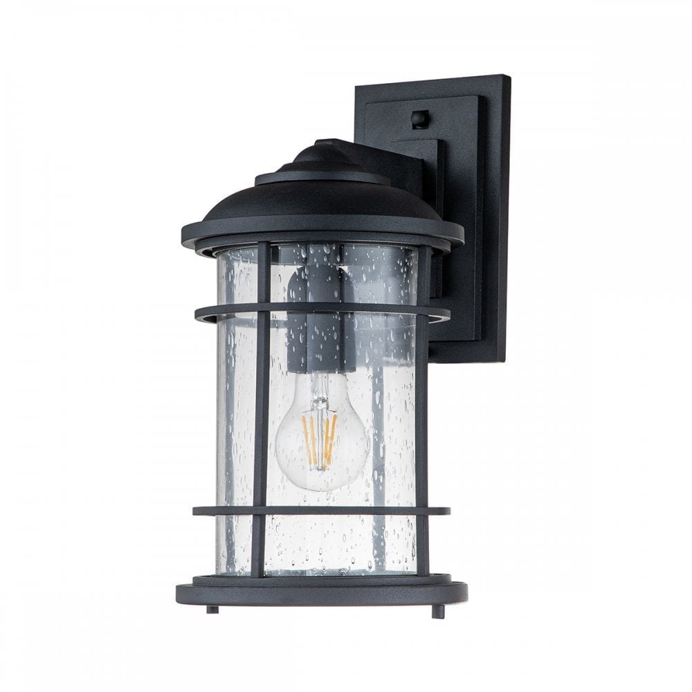 Feiss Lighthouse Single Medium Wall Lantern - Textured Black