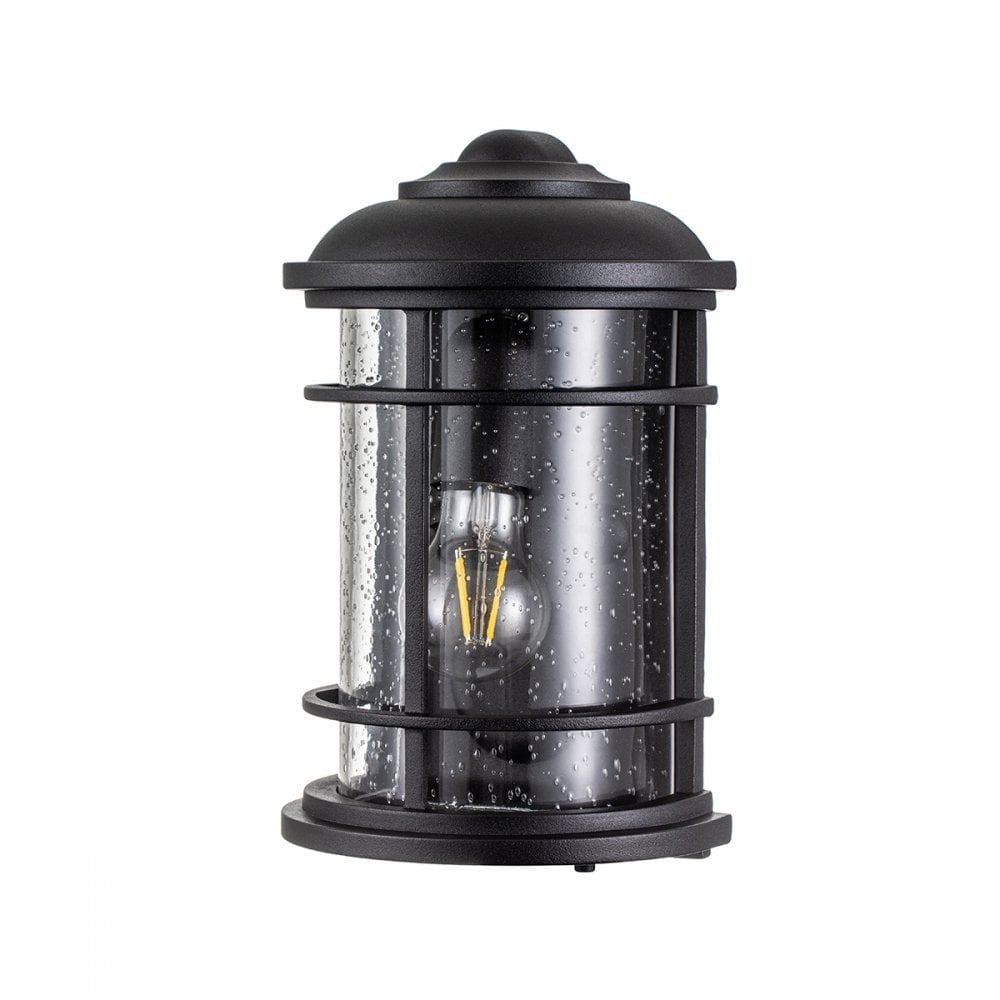 Feiss Lighthouse Single Half Lantern - Textured Black