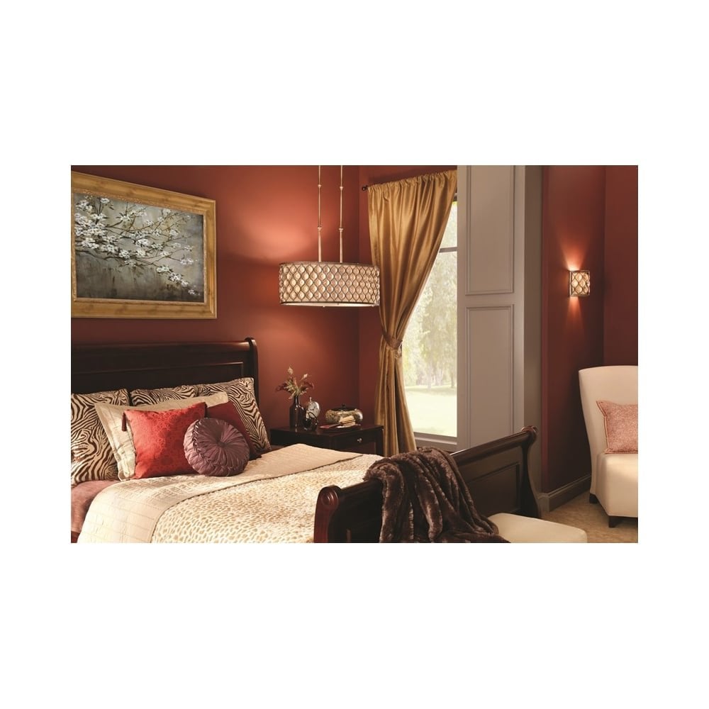 Feiss Lucia 3 Light Pendant - Burnished Silver