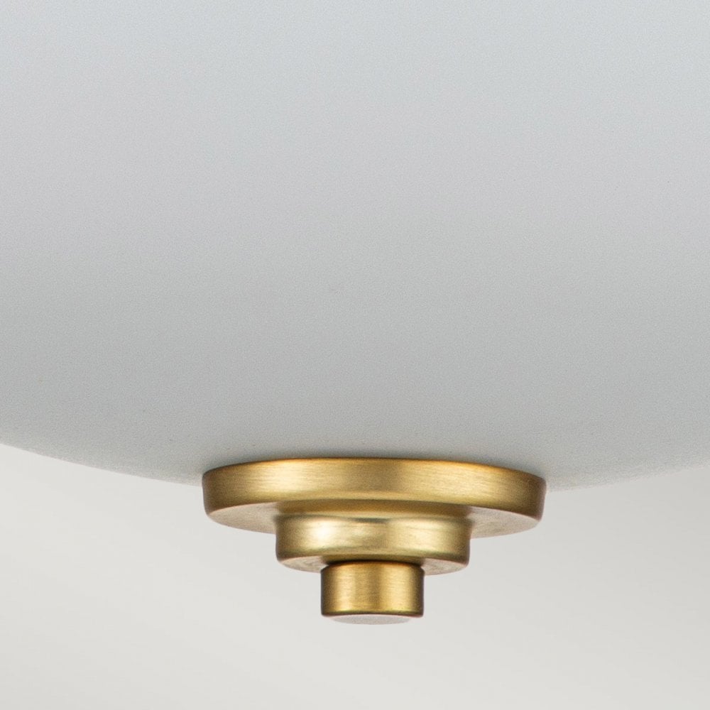 Feiss Malibu 2 Light Flush Fitting - Brushed Brass