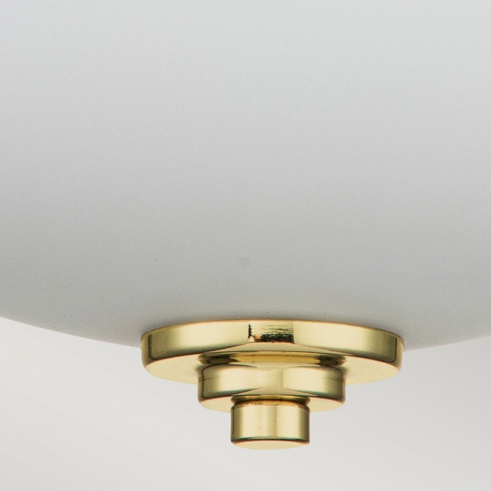 Feiss Malibu 2 Light Flush Fitting - Polished Brass