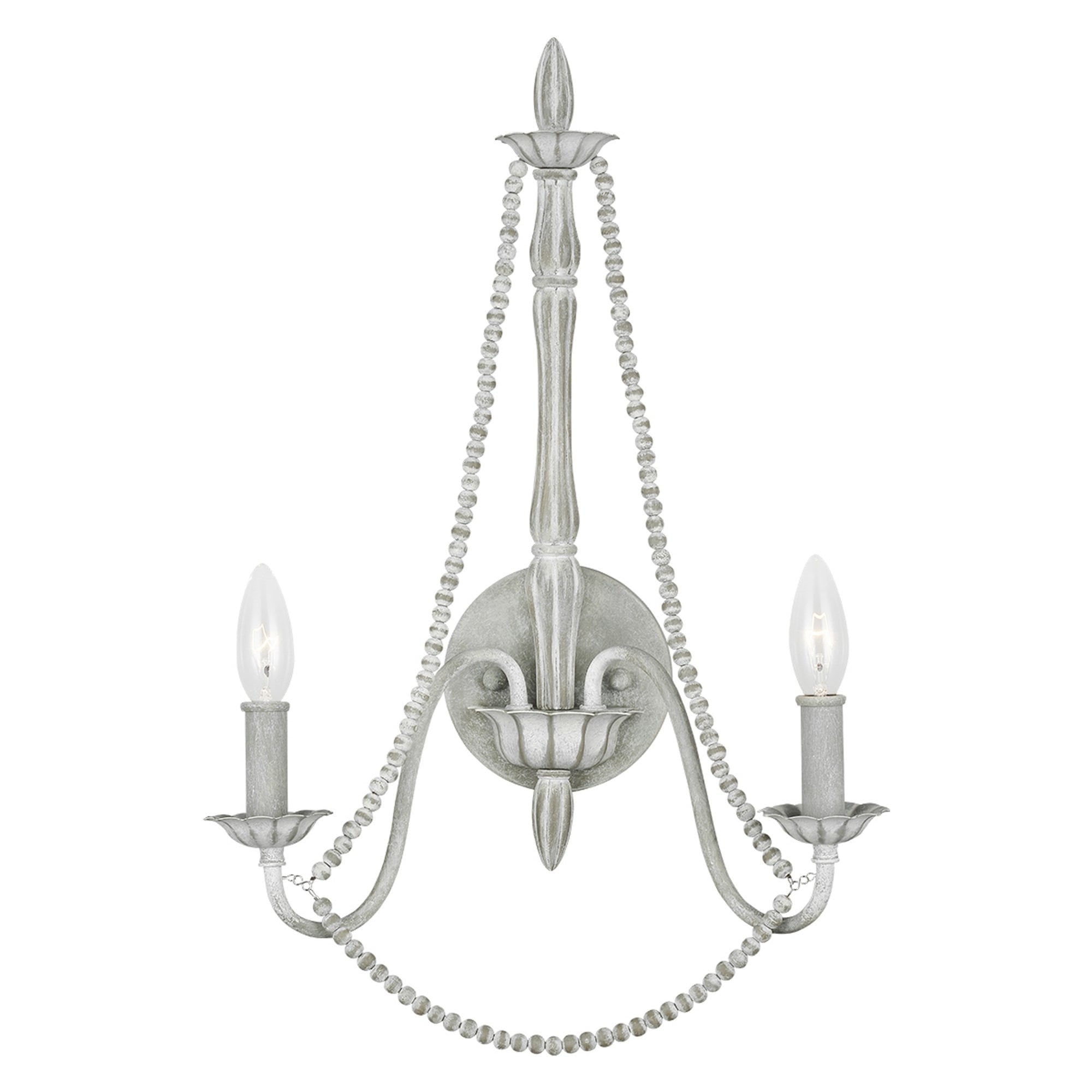 Feiss Maryville 2 Light Wall Light - Washed Grey