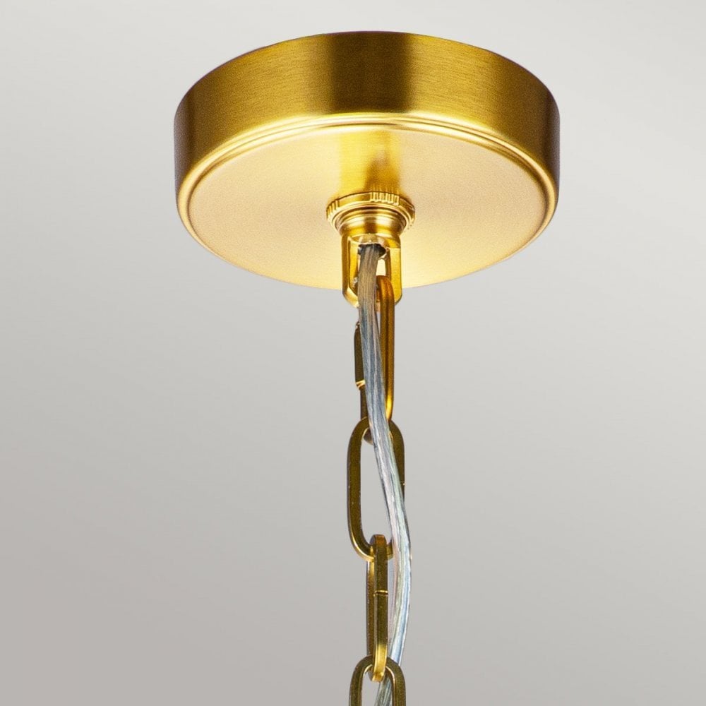 Feiss Nico Single Medium Pendant - Burnished Brass