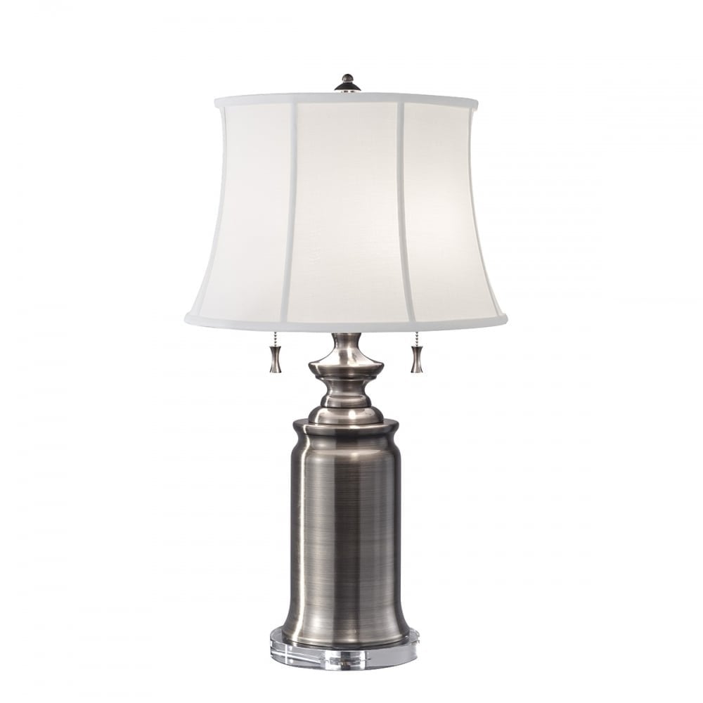 Feiss Stateroom 2 Light Table Lamp - Antique Nickel