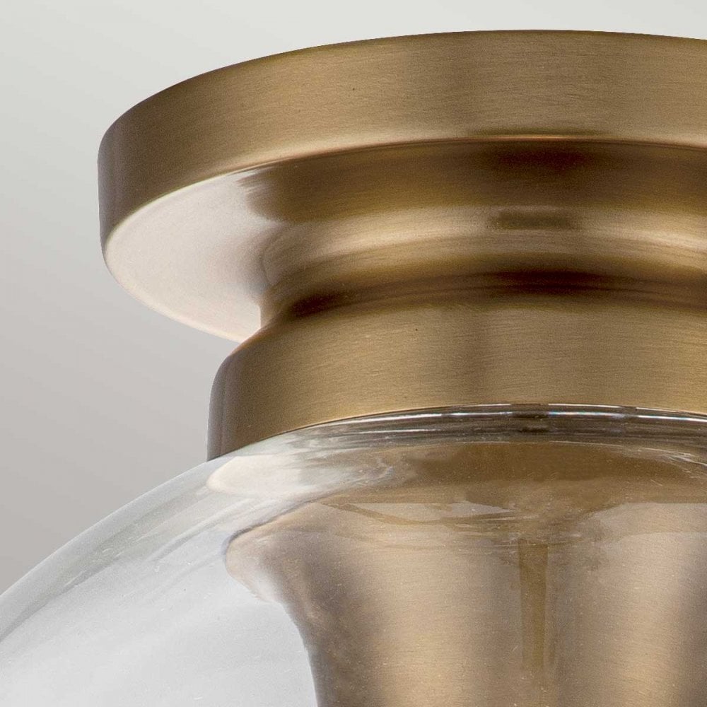 Feiss Tabby Single Flush Fitting - Burnished Brass
