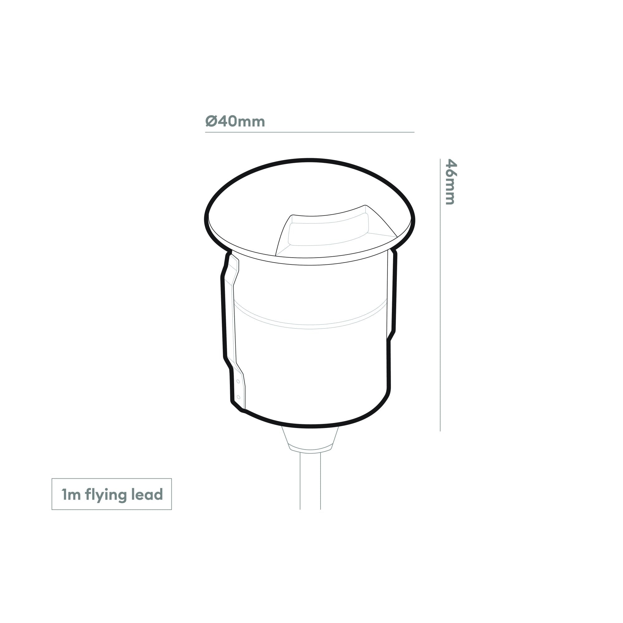 Collingwood GL100 1W Mini LED Ground Light - Antique Brass - 1 Facet - Low Voltage