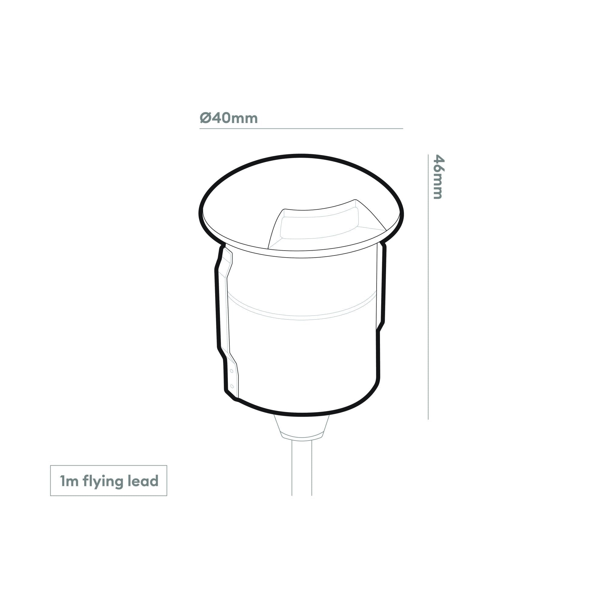 Collingwood GL100 1W Mini LED Ground Light - Stainless Steel - 2 Facets/2 Directions - Low Voltage