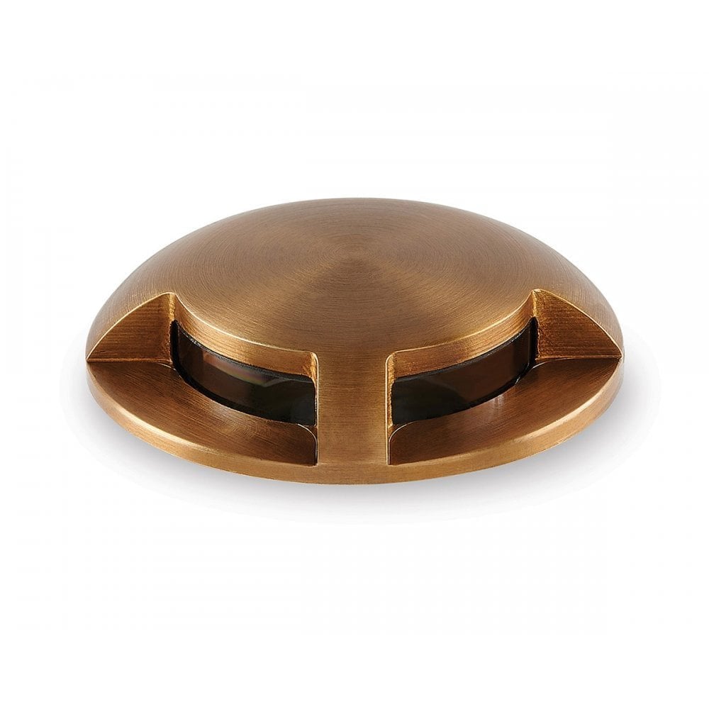 Collingwood GL100 1W Mini LED Ground Light - Antique Brass - 2 Facets/1 Direction - Low Voltage