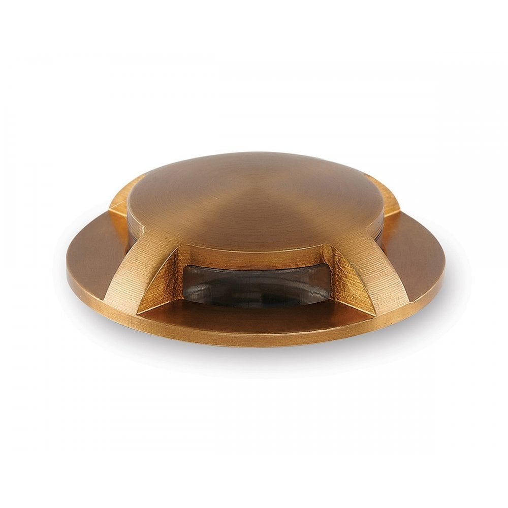 Collingwood GL100 1W Mini LED Ground Light - Antique Brass - 4 Facets - Low Voltage