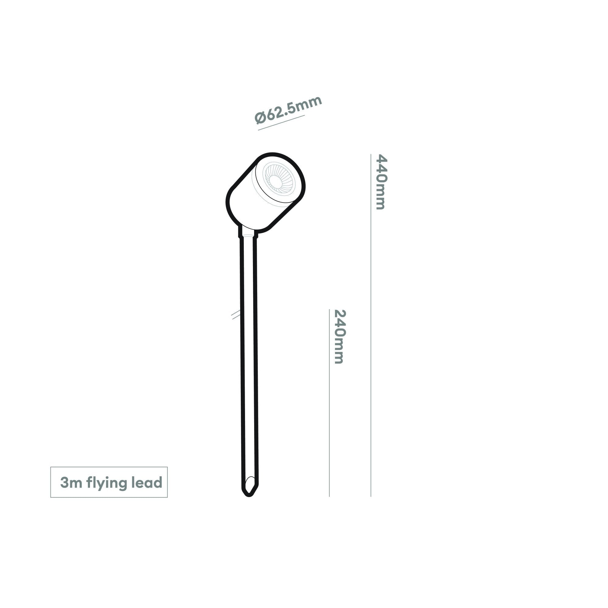 Collingwood SL220 LED Spike Light - Black - Low Voltage