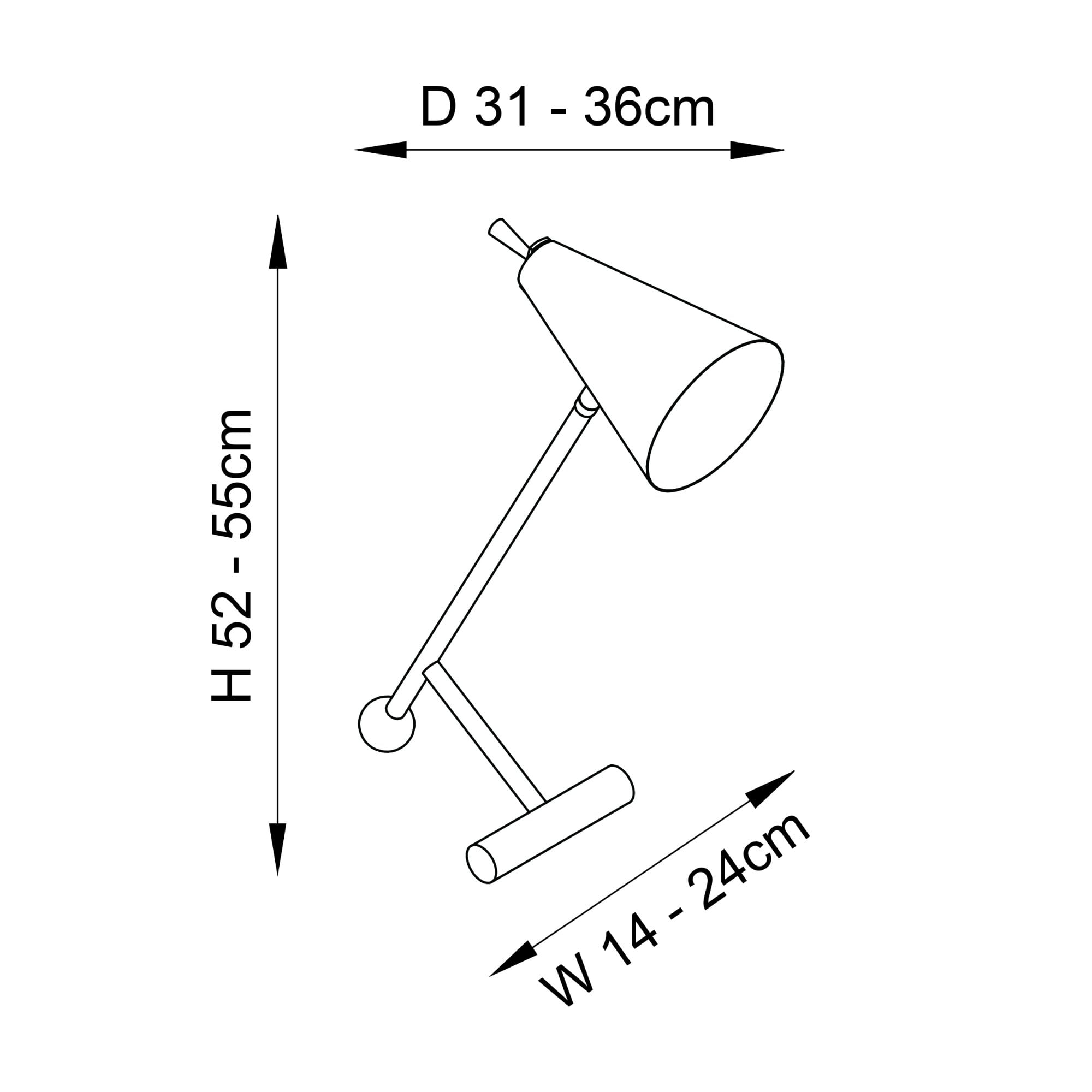 Endon Robot Reading Lamp - Matt Black