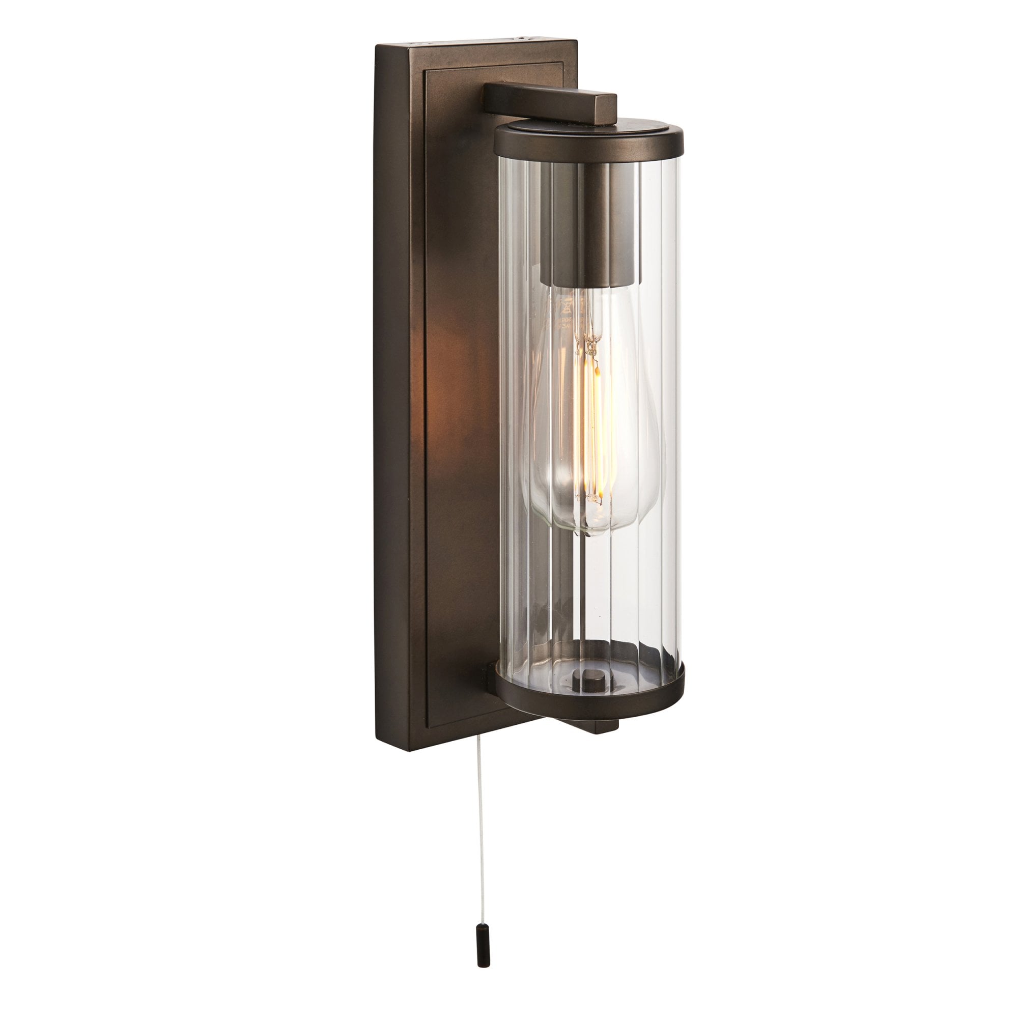 Endon Tube Wall Light - IP44 - Dark Bronze