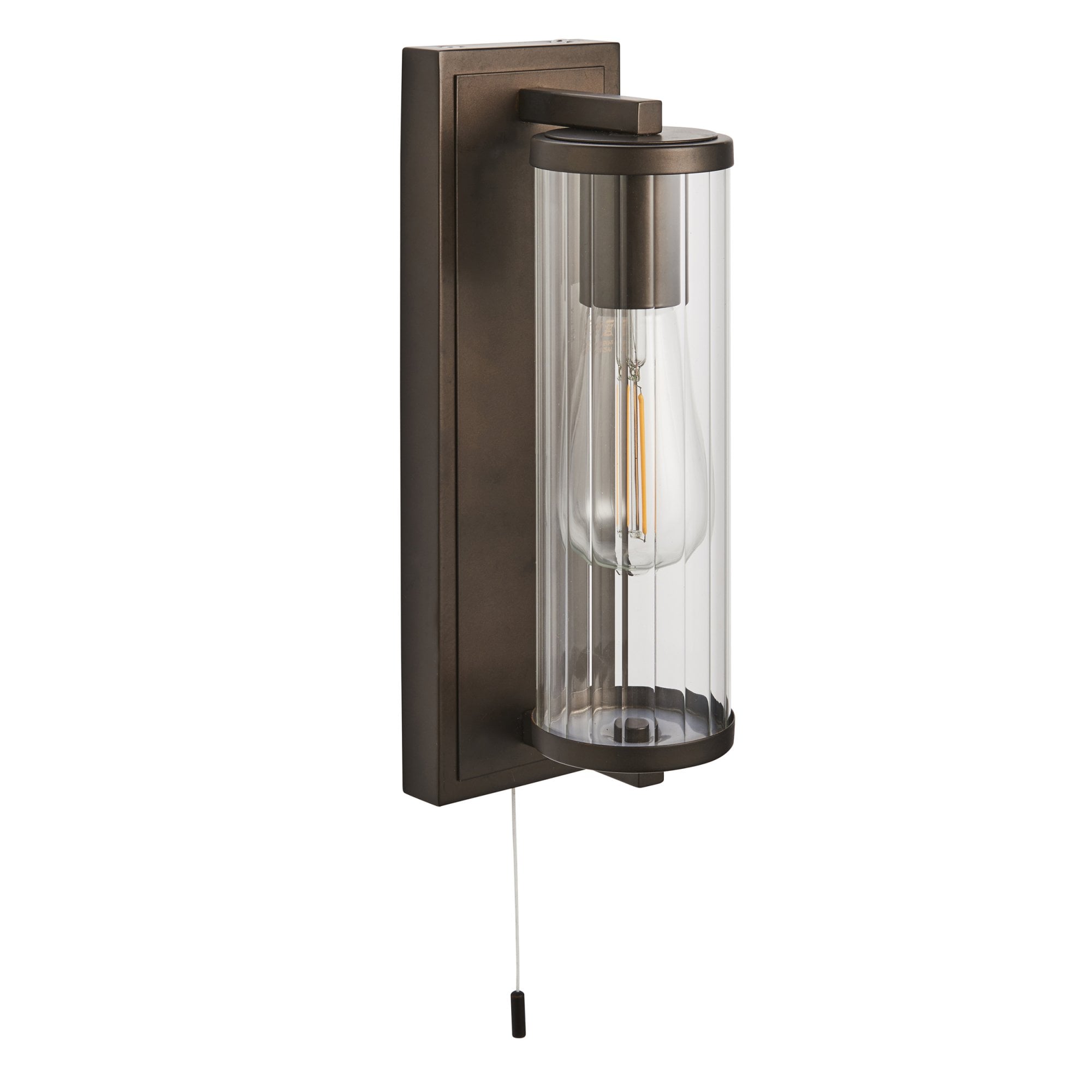 Endon Tube Wall Light - IP44 - Dark Bronze