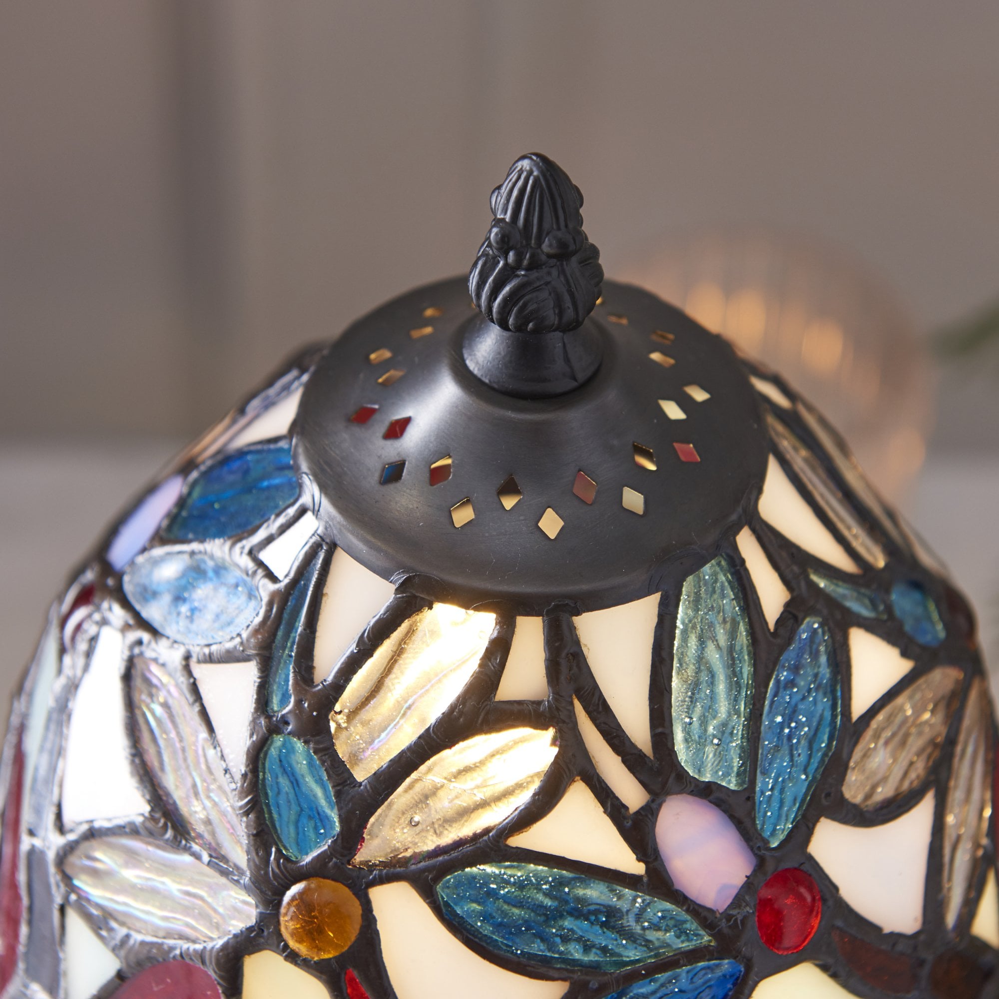 Interiors 1900 Lorette Mini Table Lamp - Tiffany Glass