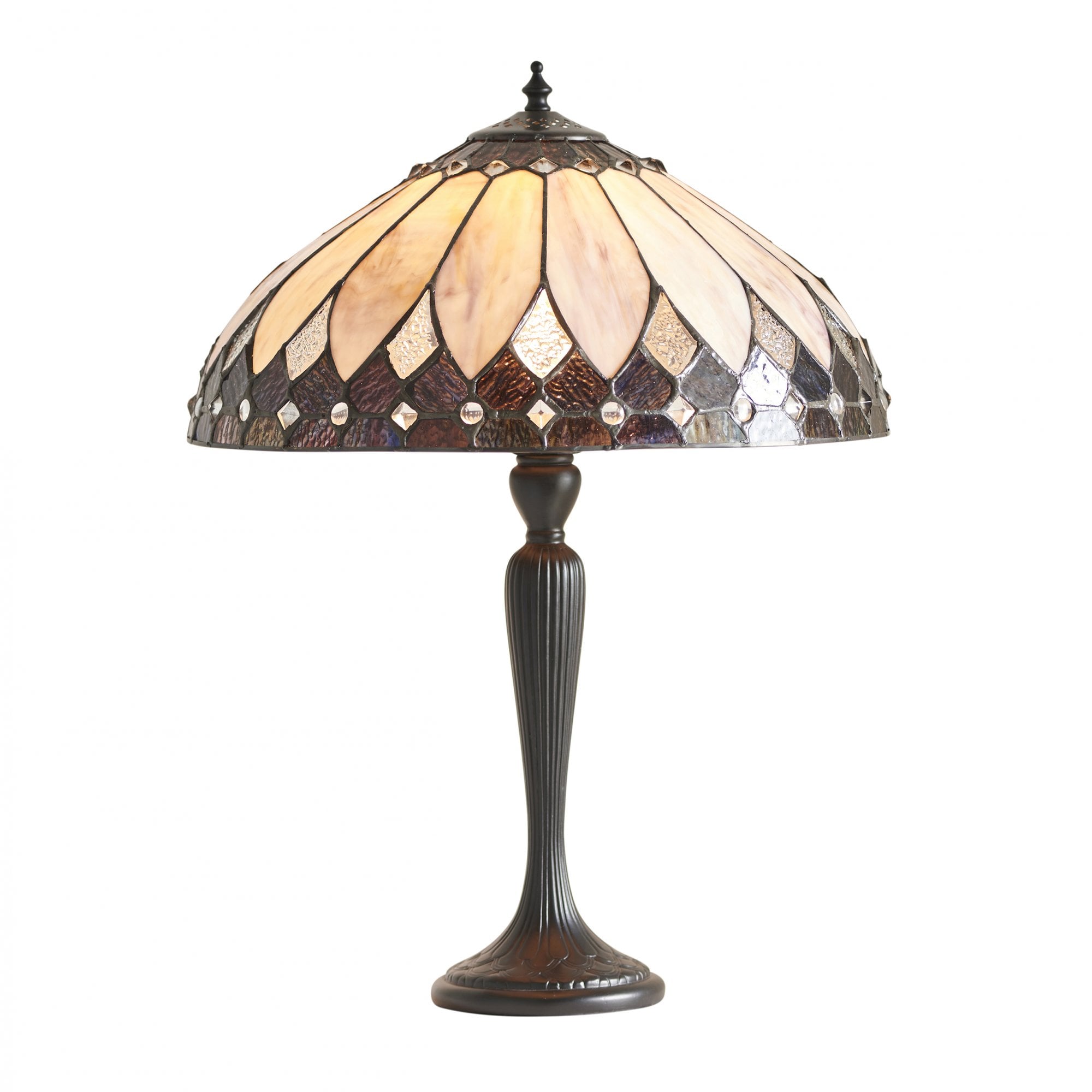 Interiors 1900 Brooklyn Medium Table Lamp - Tiffany Glass