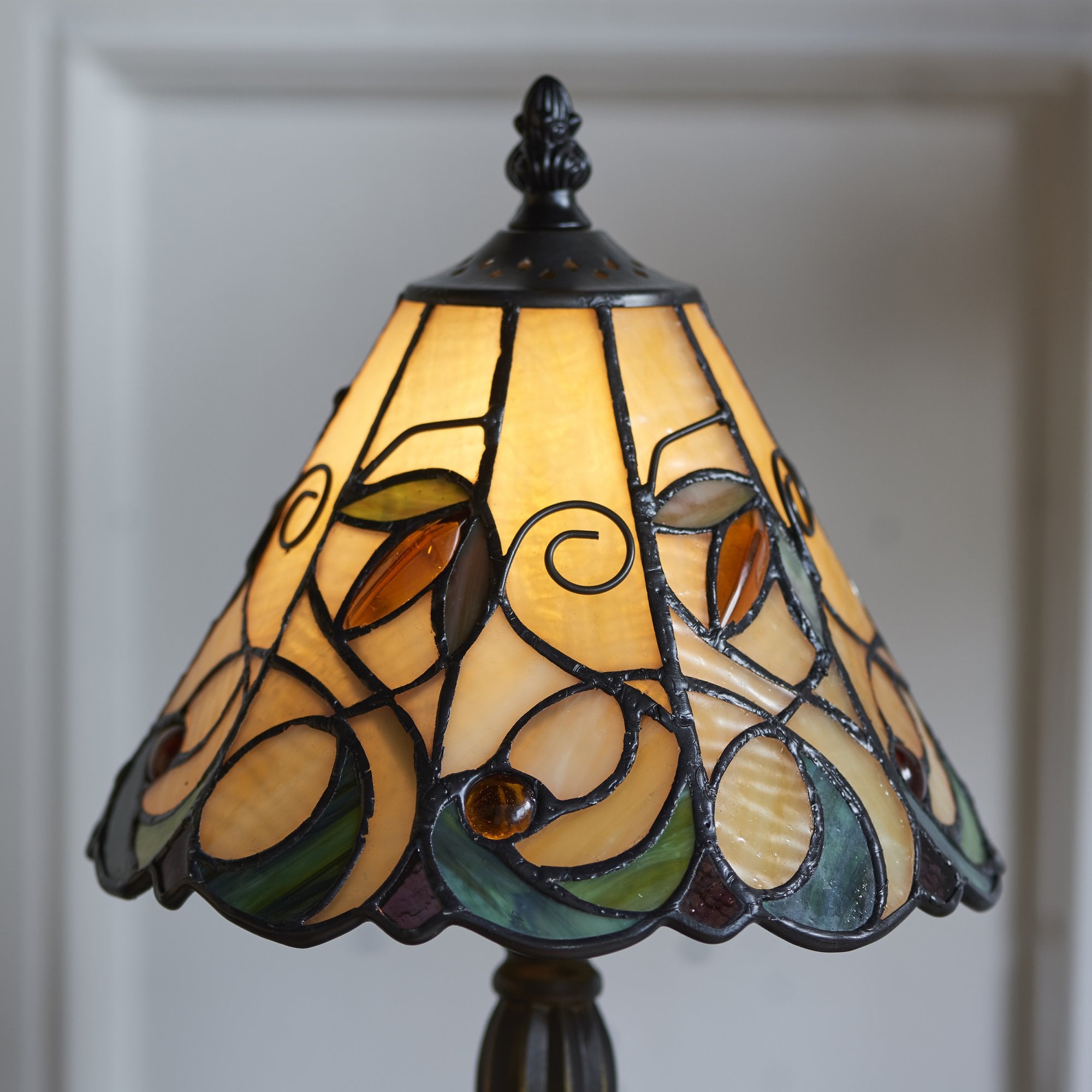 Interiors 1900 Jamelia Mini Table Lamp - Tiffany Glass