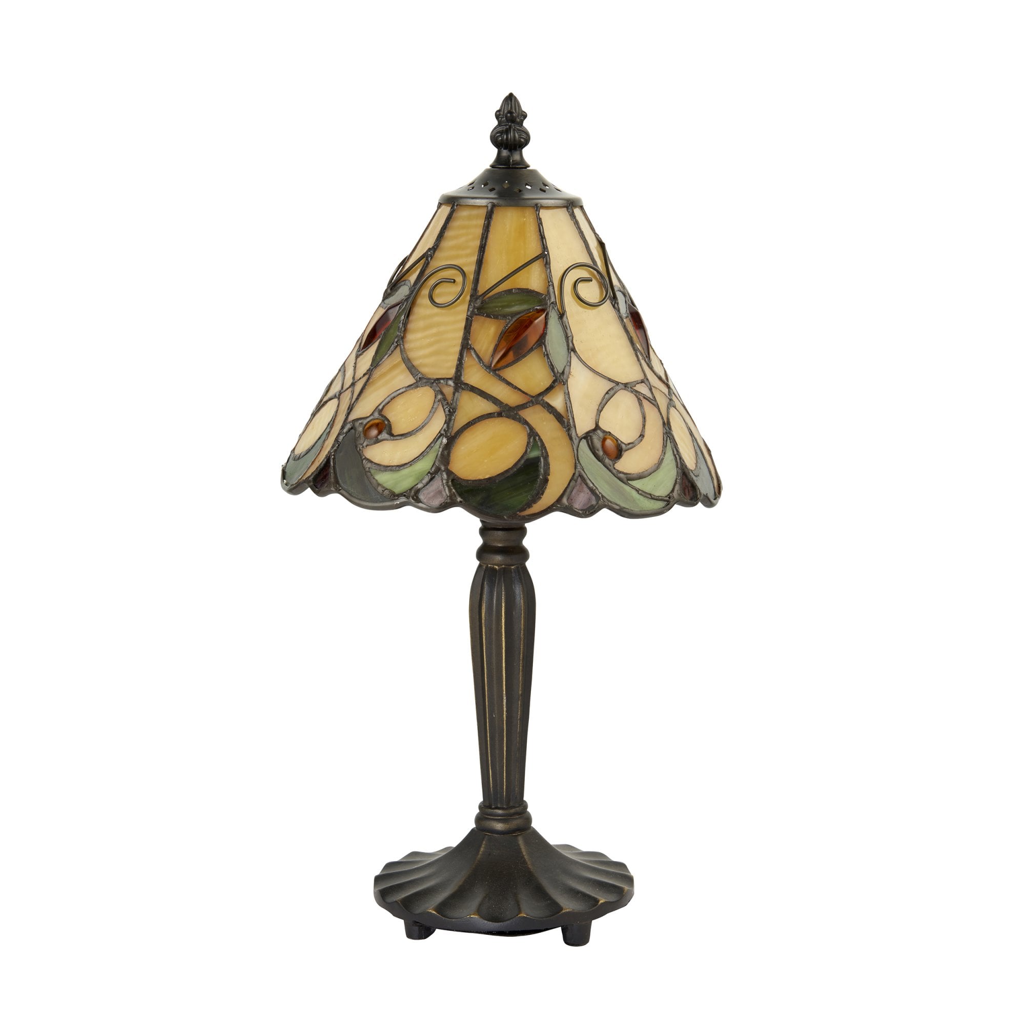 Interiors 1900 Jamelia Mini Table Lamp - Tiffany Glass
