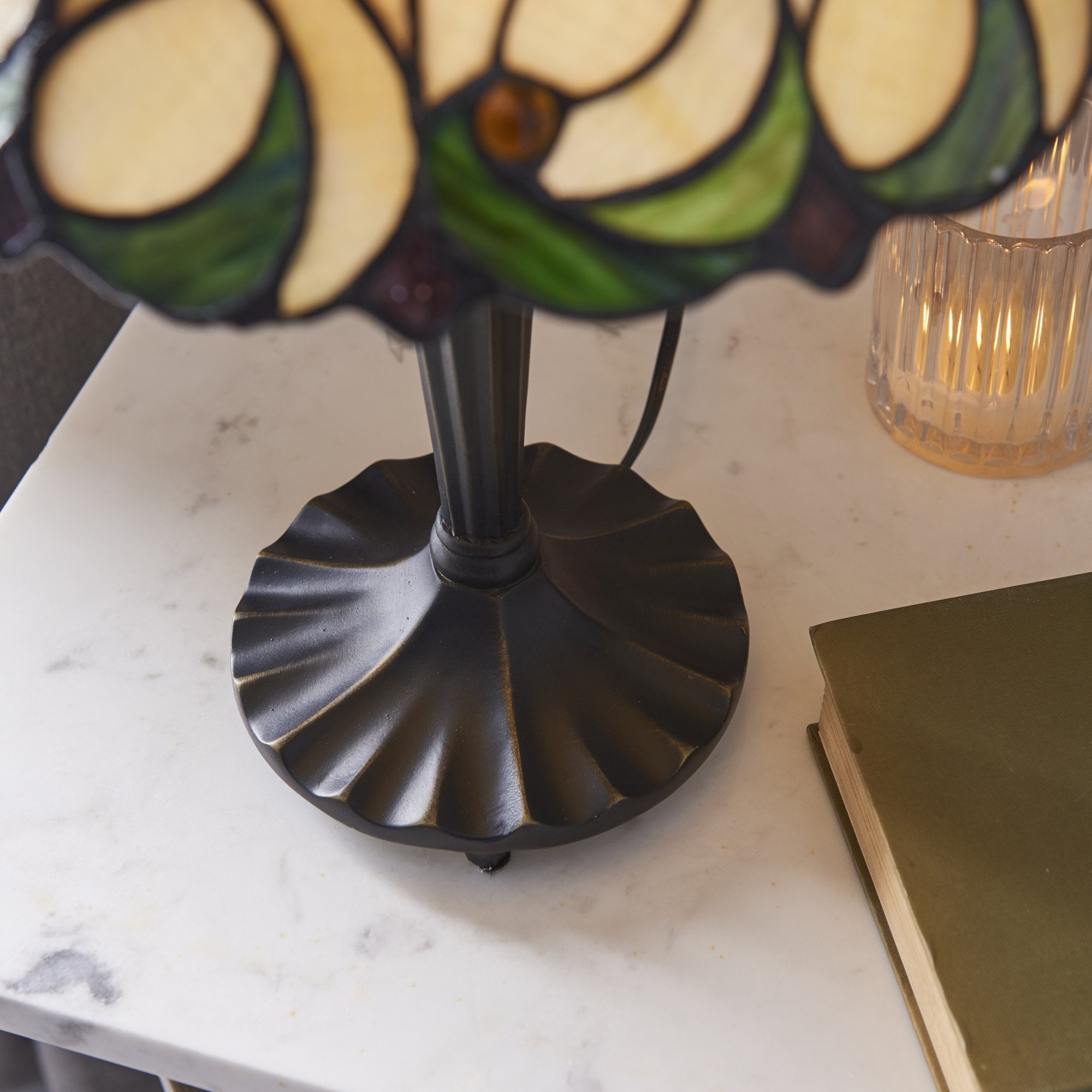 Interiors 1900 Jamelia Small Table Lamp - Tiffany Glass