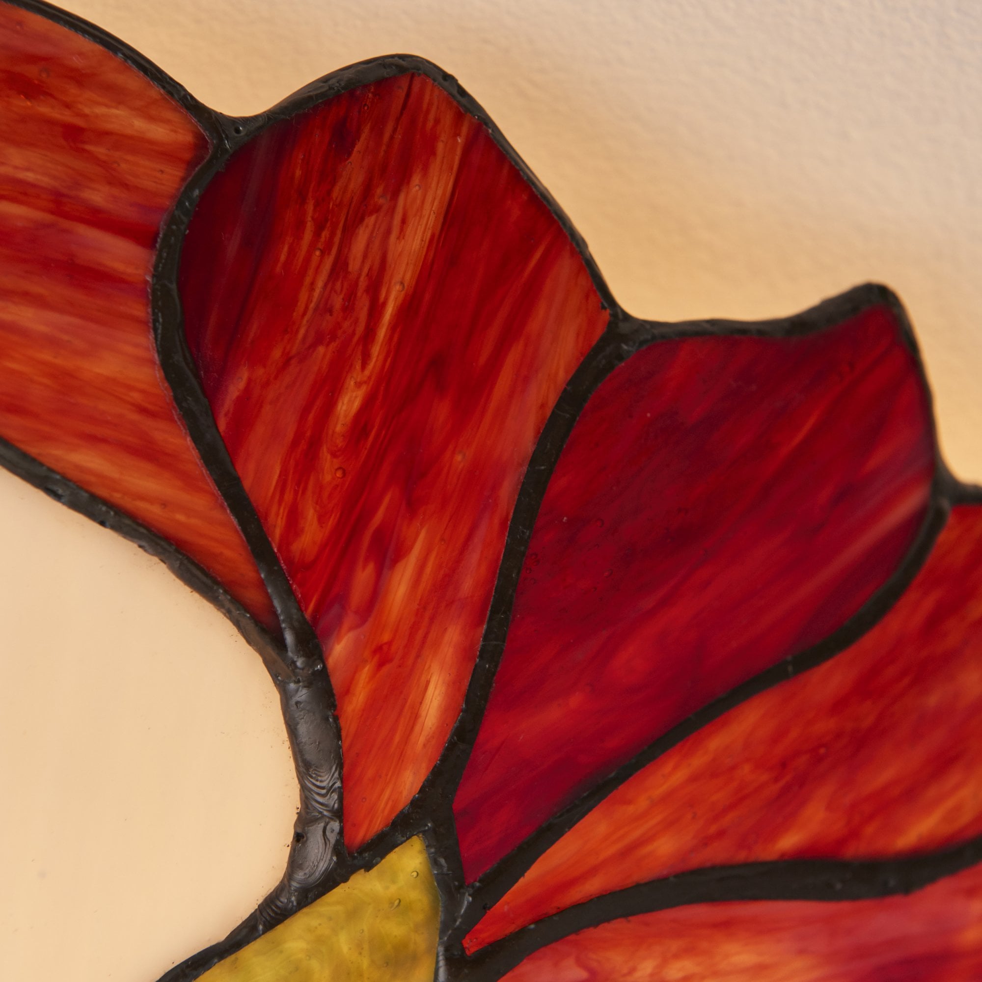 Interiors 1900 Botanica Large 2 Light Flush Fitting - Tiffany Glass