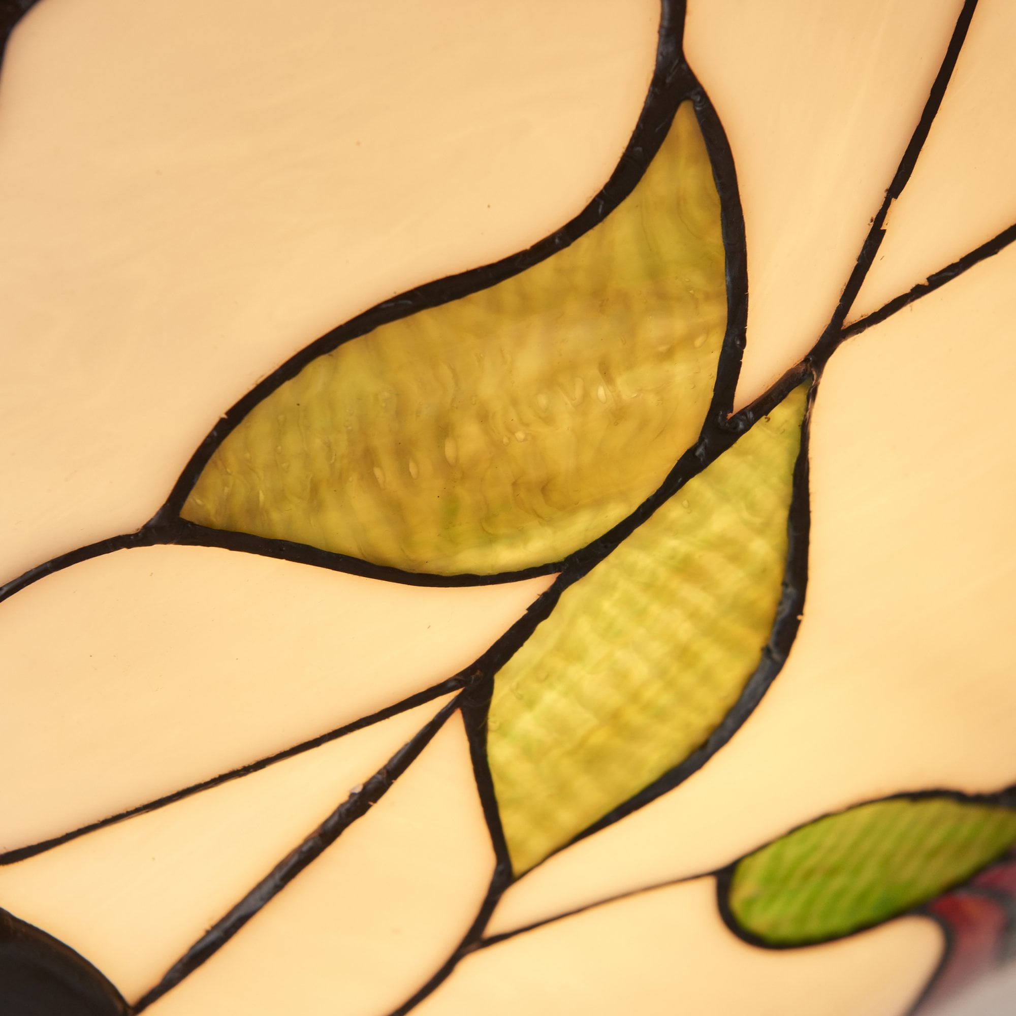 Interiors 1900 Botanica Large 2 Light Flush Fitting - Tiffany Glass