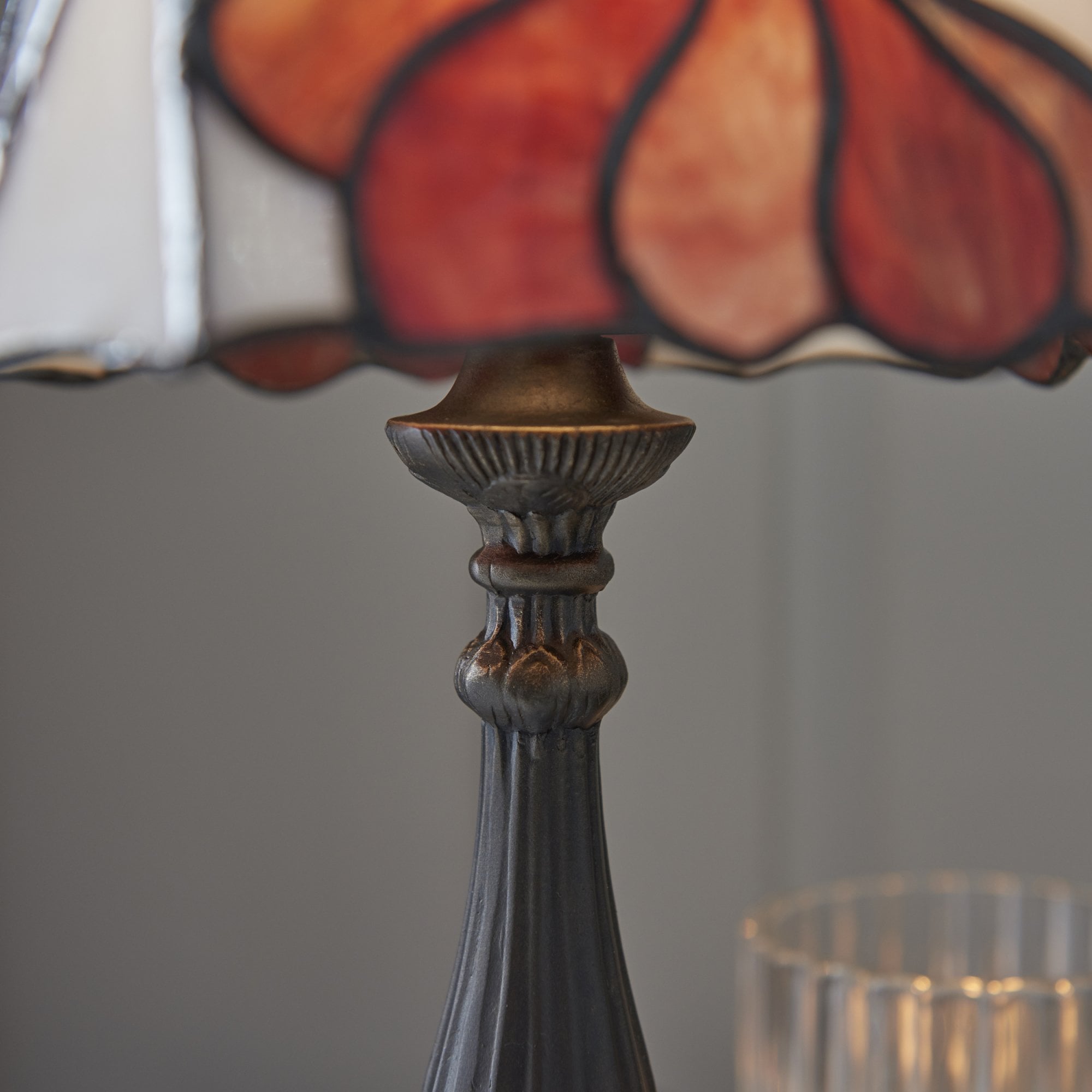 Interiors 1900 Botanica Small Table Lamp - Tiffany Glass