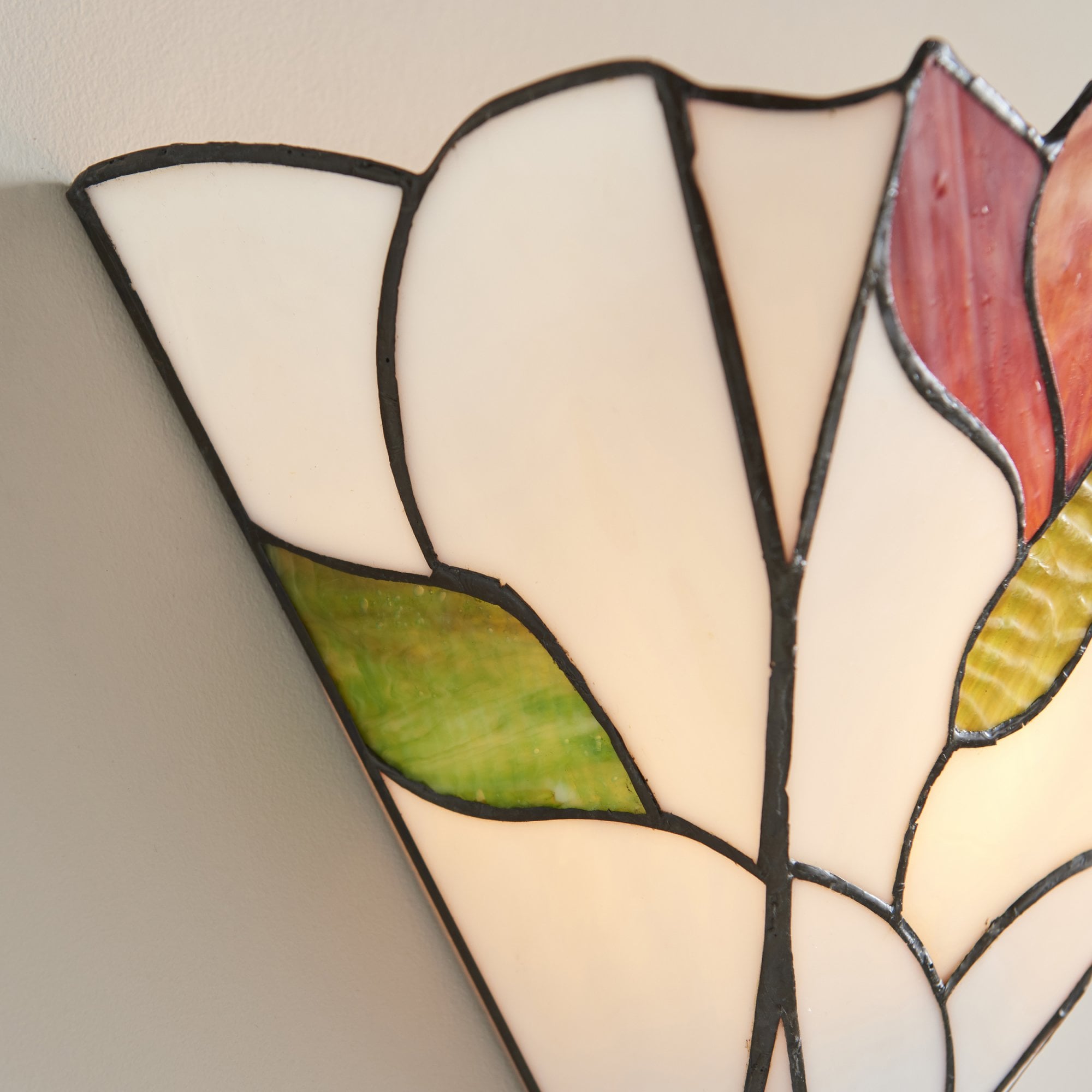 Interiors 1900 Botanica Single Wall Fitting - Tiffany Glass