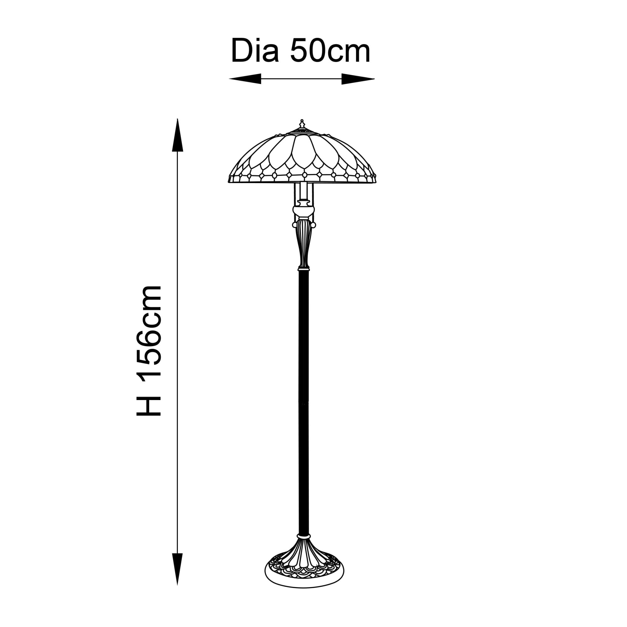 Interiors 1900 Brooklyn Floor Lamp - Tiffany Glass