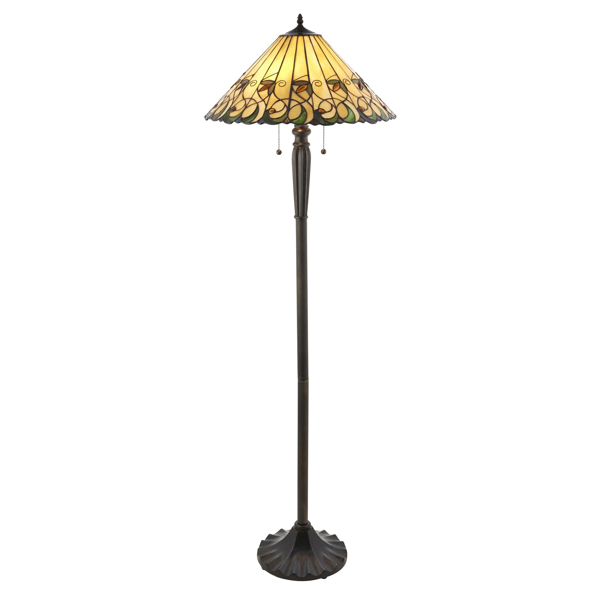 Interiors 1900 Jamelia Floor Lamp - Tiffany Glass
