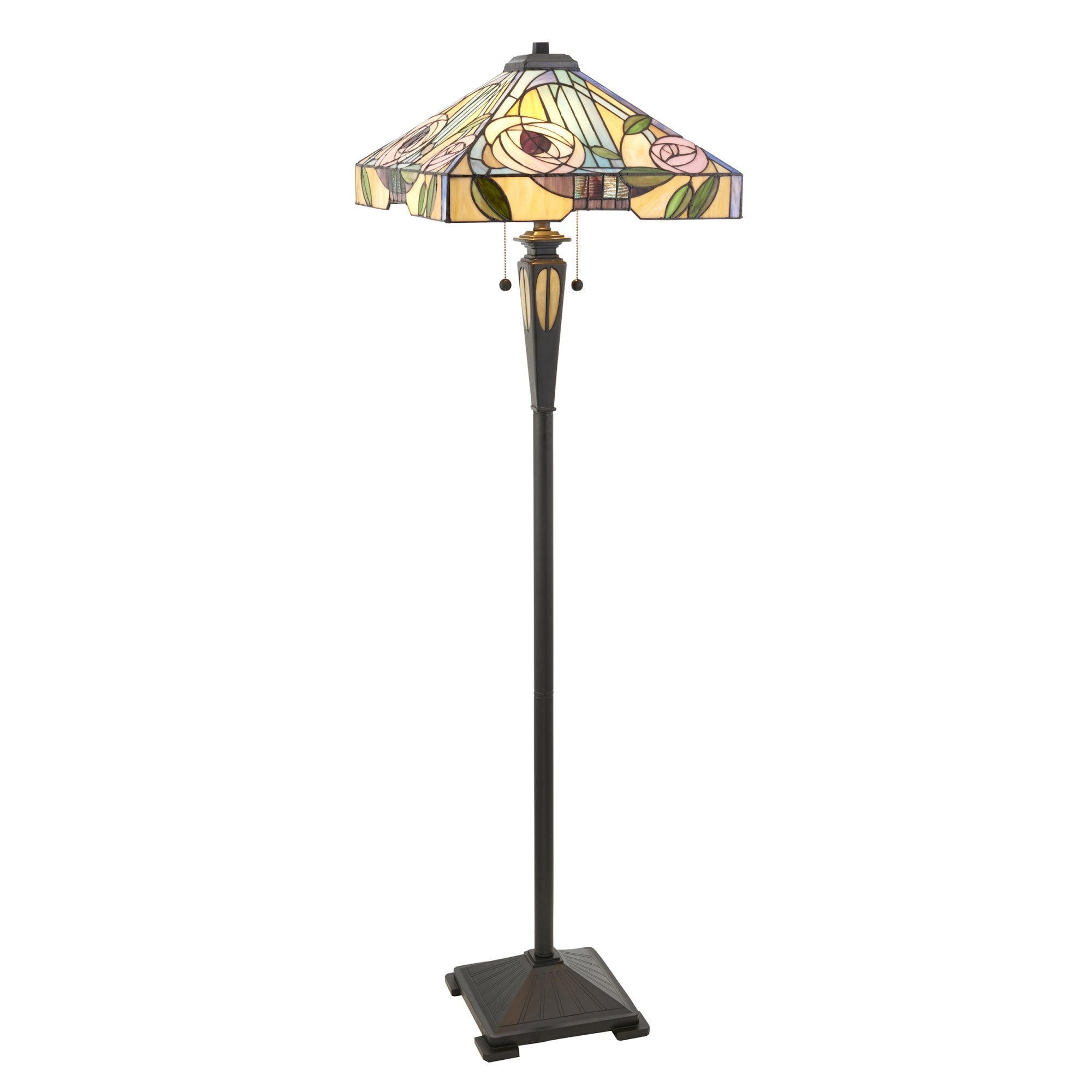 Interiors 1900 Willow Floor Lamp - Tiffany Glass