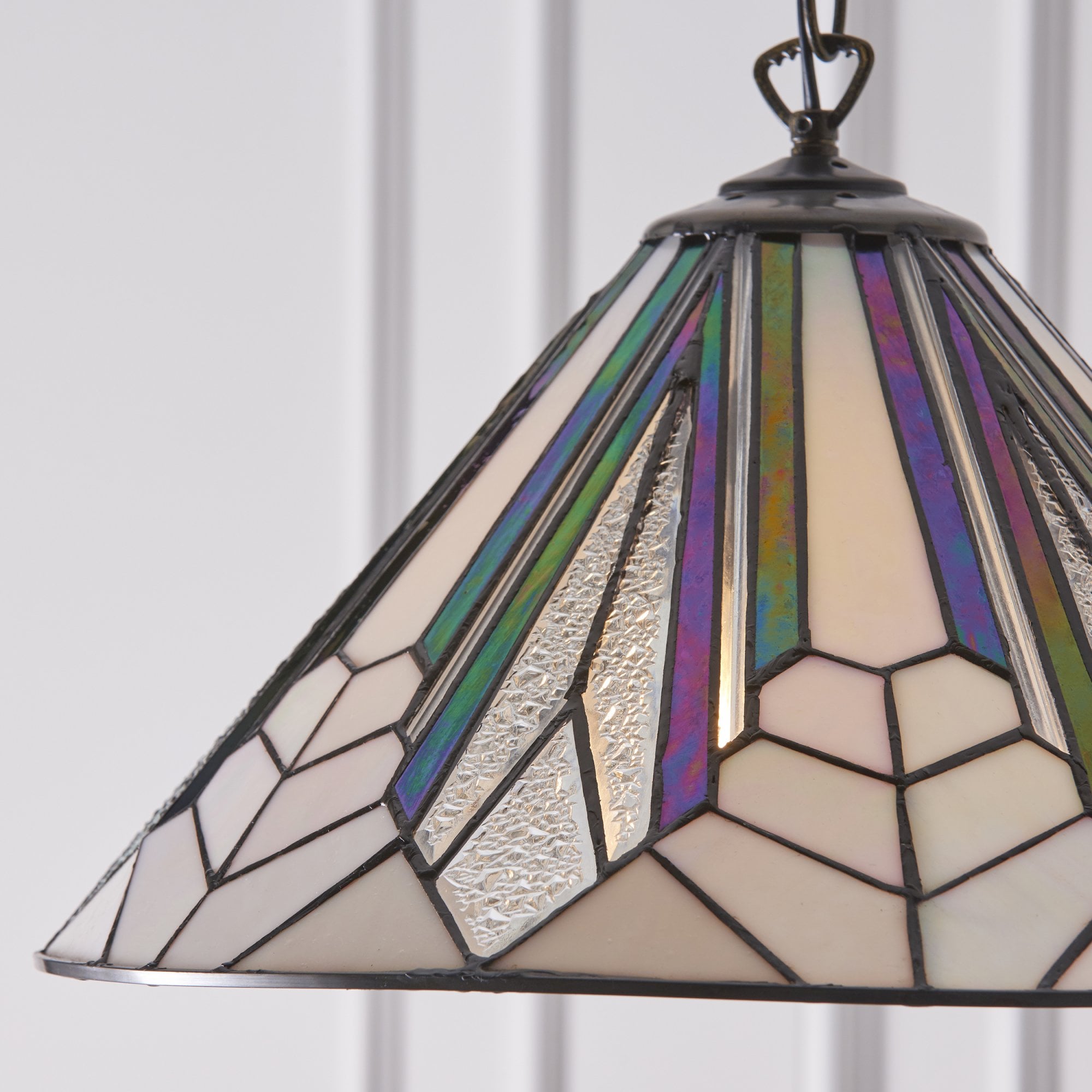 Interiors 1900 Astoria Medium Single Pendant - Tiffany Glass