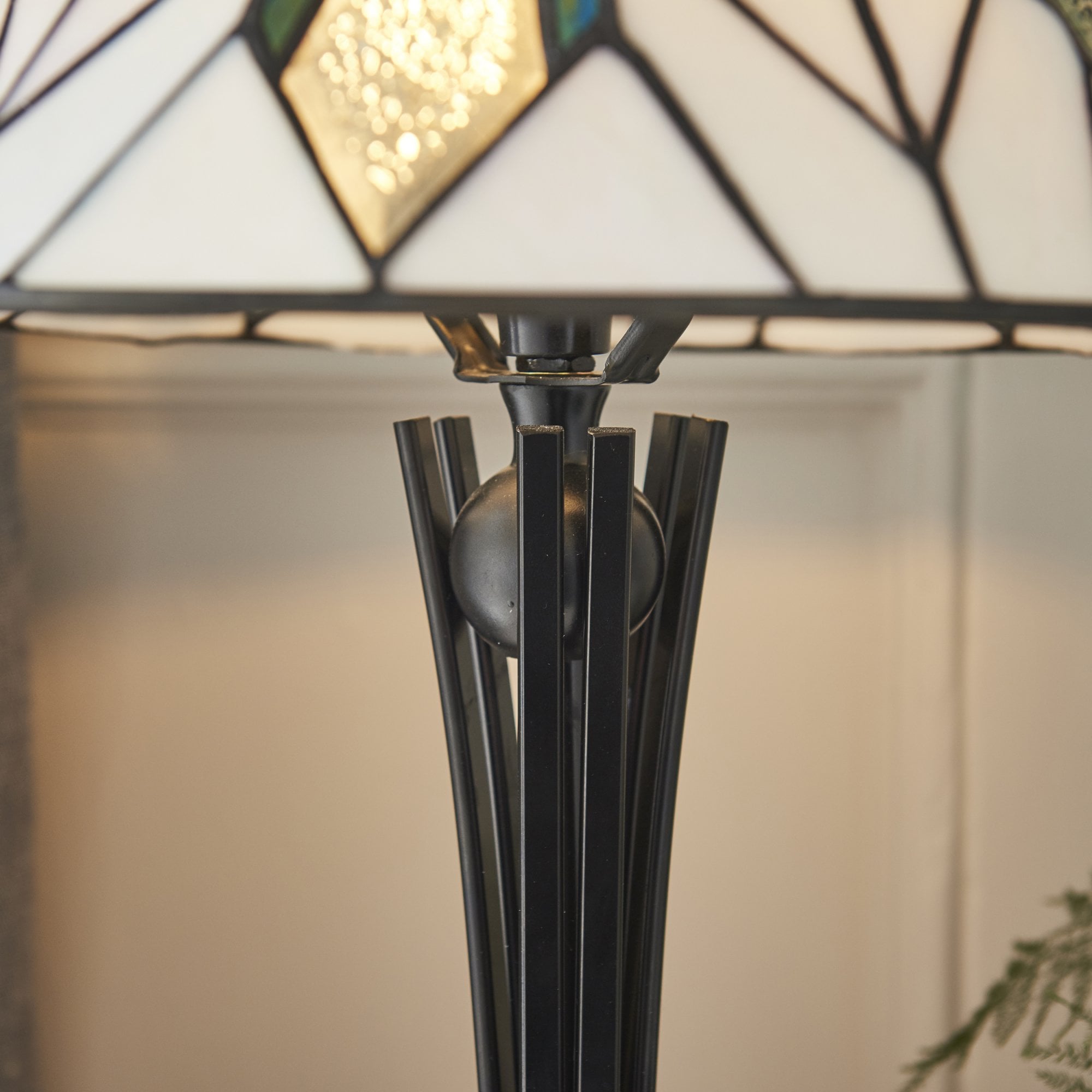 Interiors 1900 Astoria Small Table Lamp - Tiffany Glass