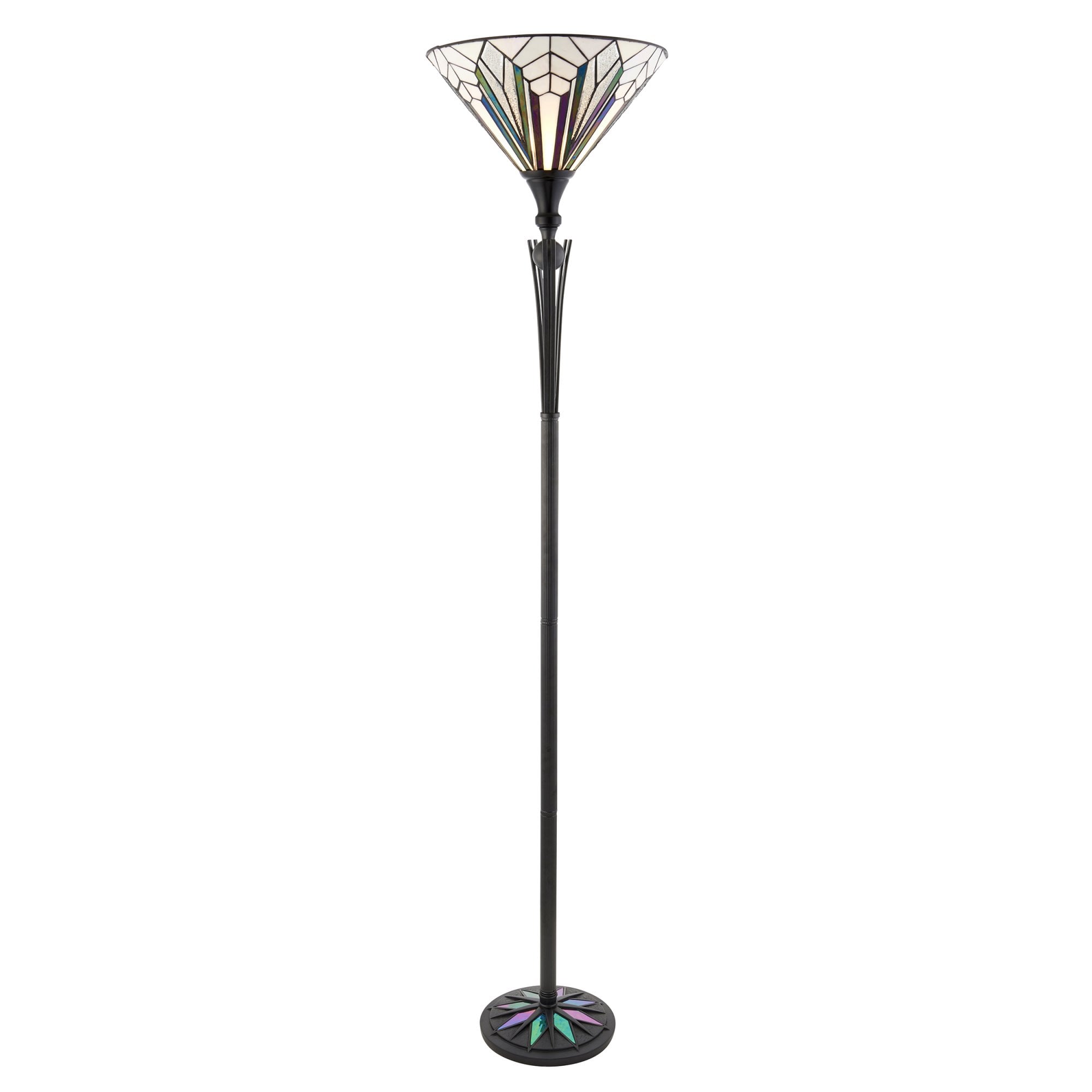 Interiors 1900 Astoria UpLighter Floor Lamp - Tiffany Glass