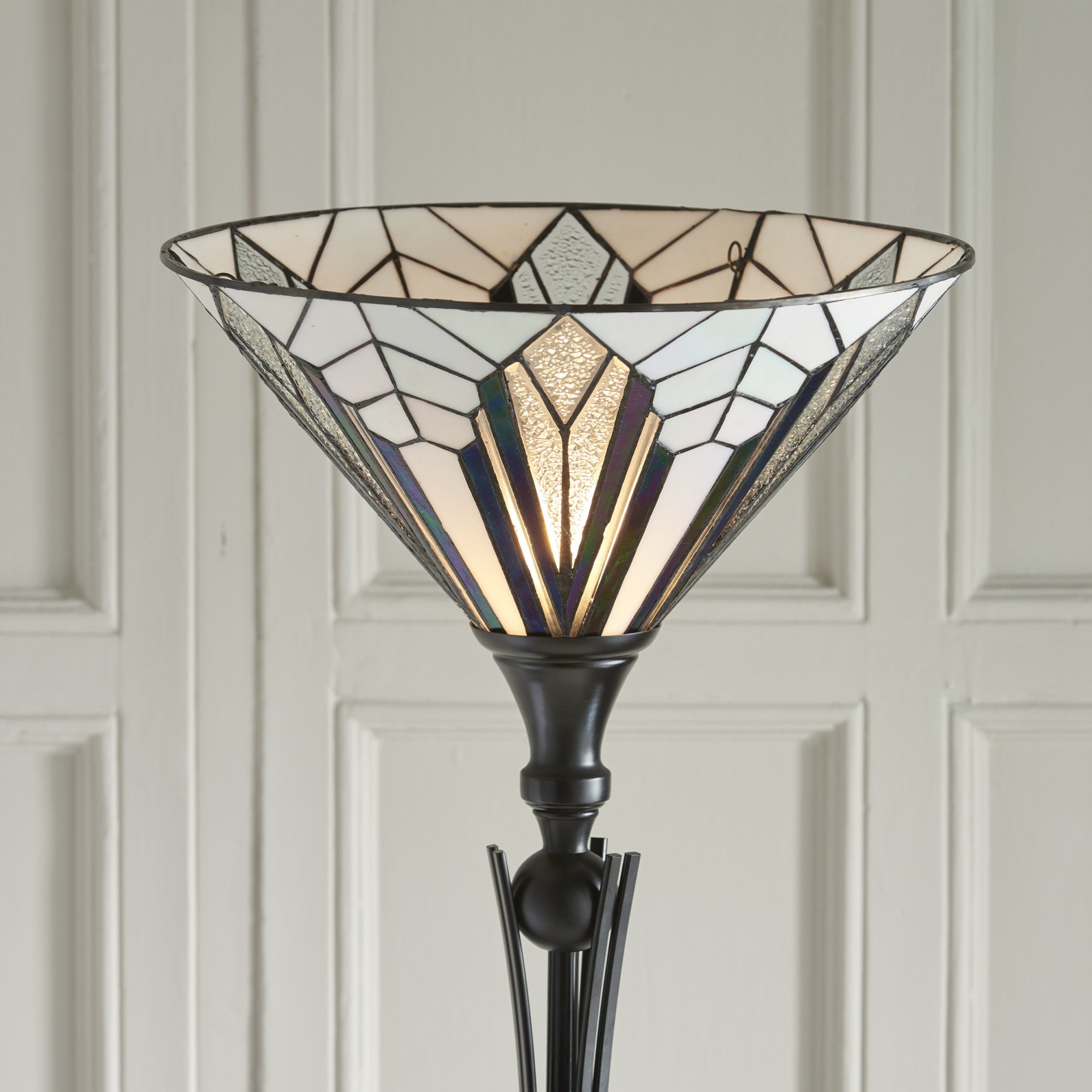 Interiors 1900 Astoria UpLighter Floor Lamp - Tiffany Glass