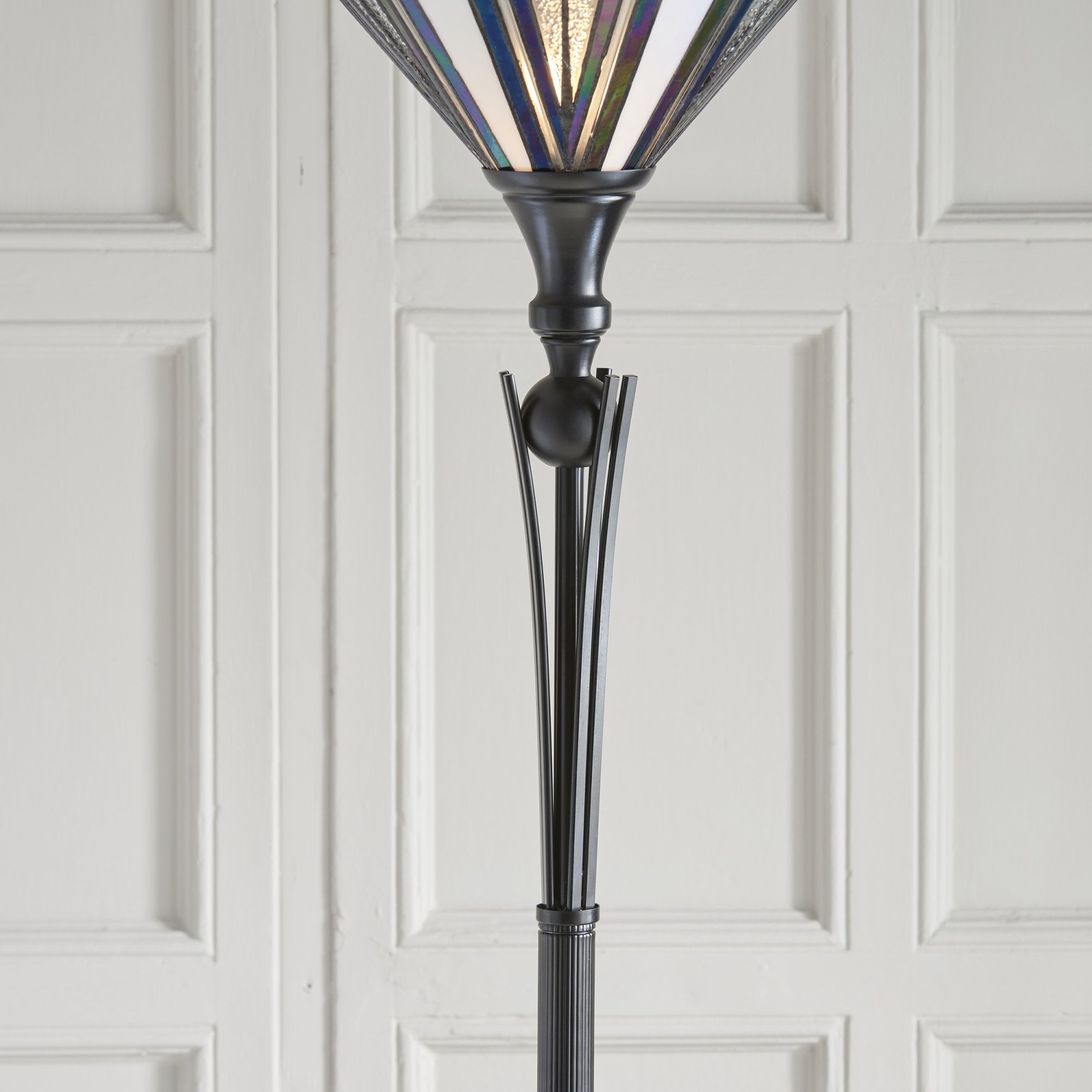 Interiors 1900 Astoria UpLighter Floor Lamp - Tiffany Glass