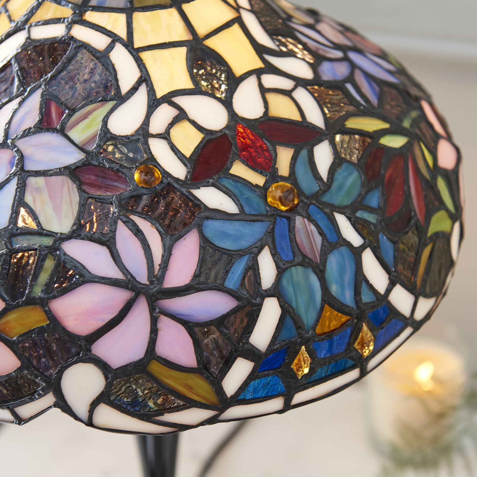 Interiors 1900 Sullivan Small Table Lamp - Tiffany Glass