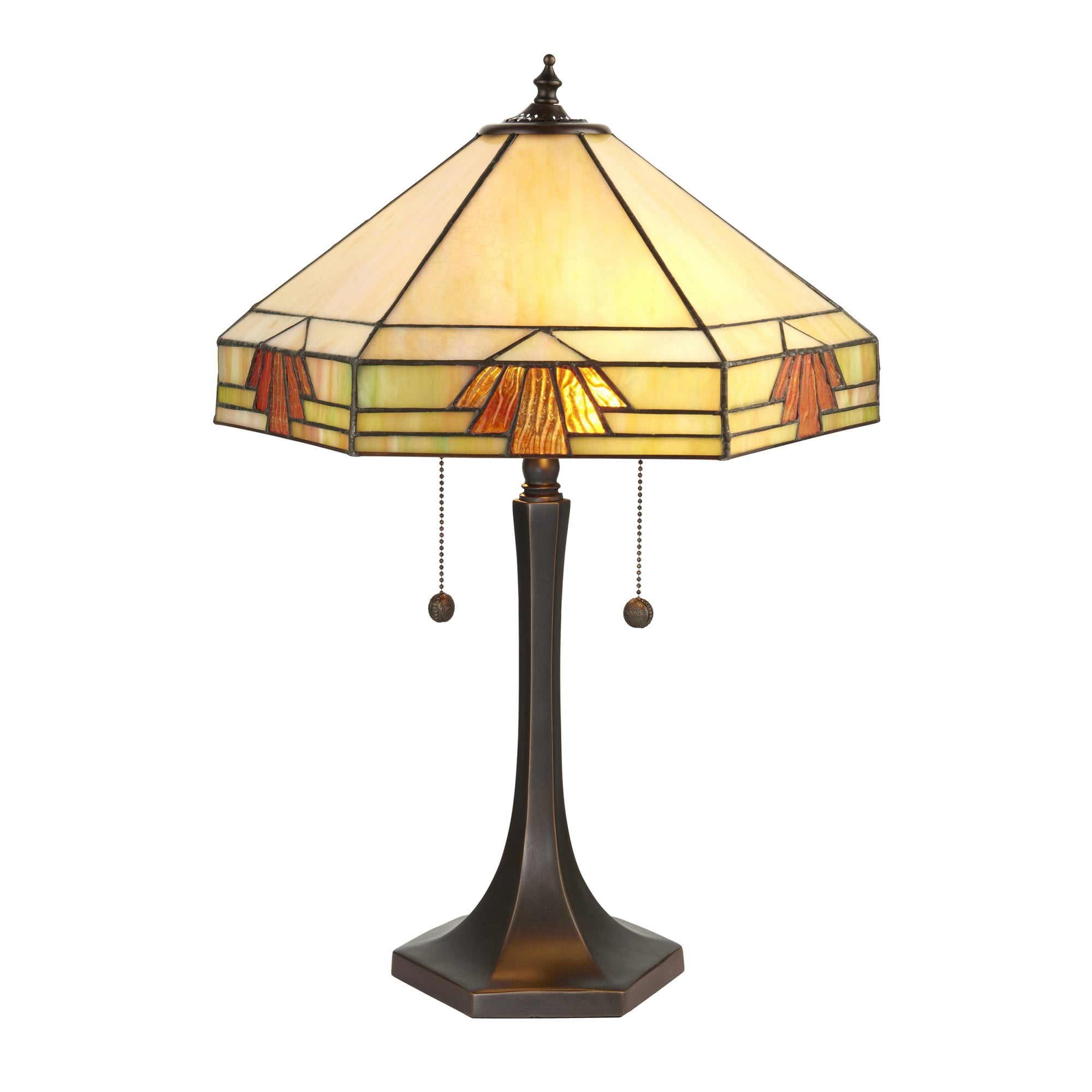 Interiors 1900 Nevada Medium Table Lamp - Tiffany Glass