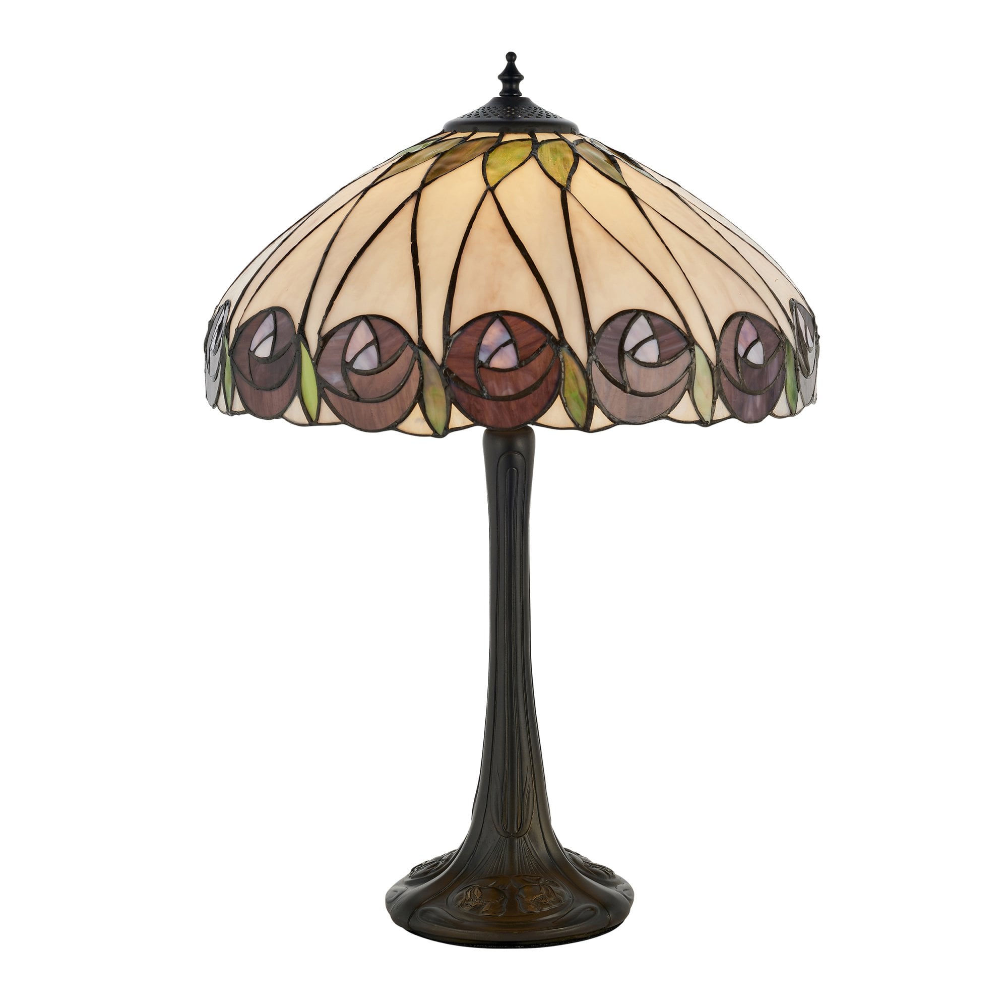 Interiors 1900 Hutchinson Medium Table Lamp - Tiffany Glass