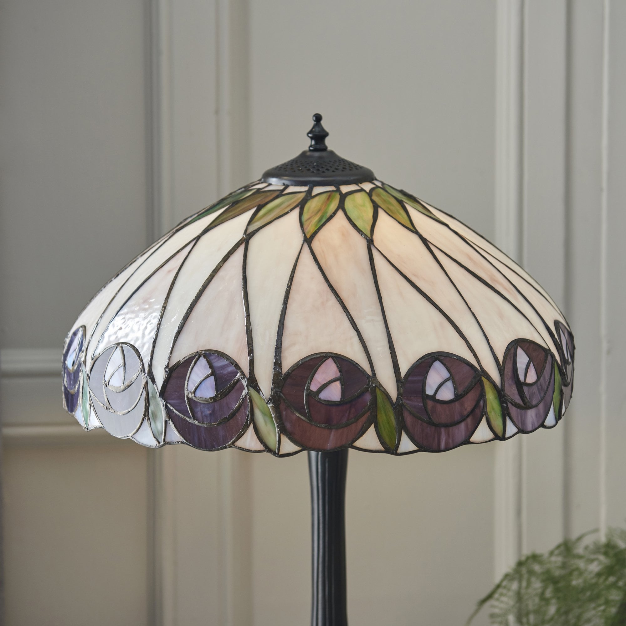Interiors 1900 Hutchinson Medium Table Lamp - Tiffany Glass