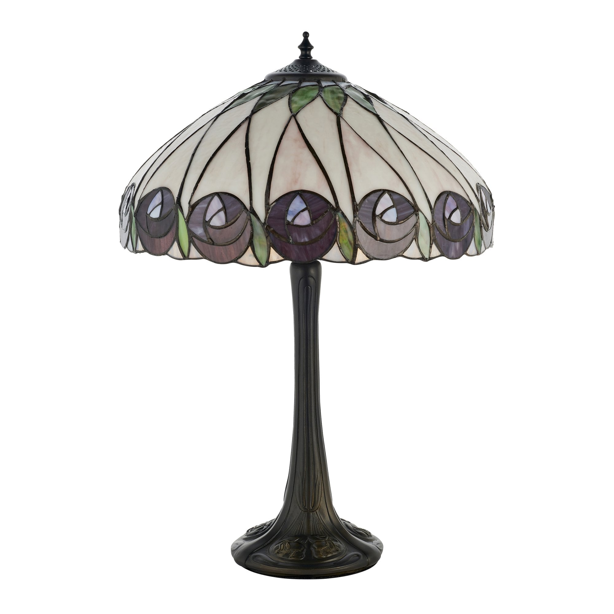 Interiors 1900 Hutchinson Medium Table Lamp - Tiffany Glass