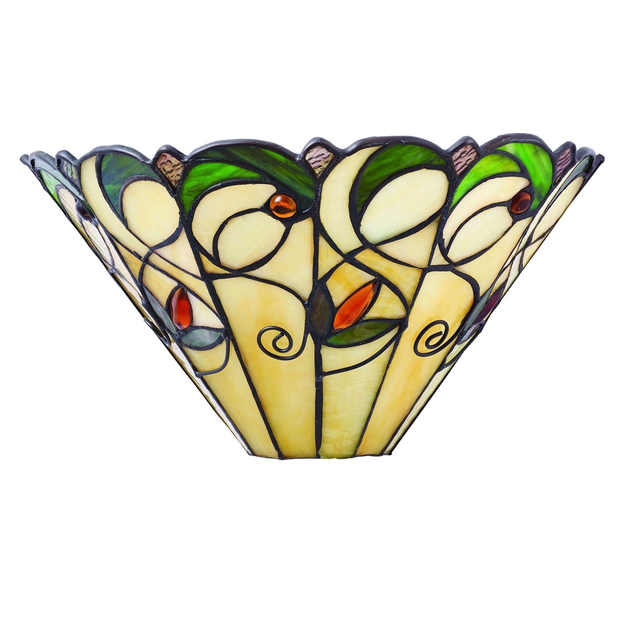 Interiors 1900 Jamelia Single Wall Fitting - Tiffany Glass