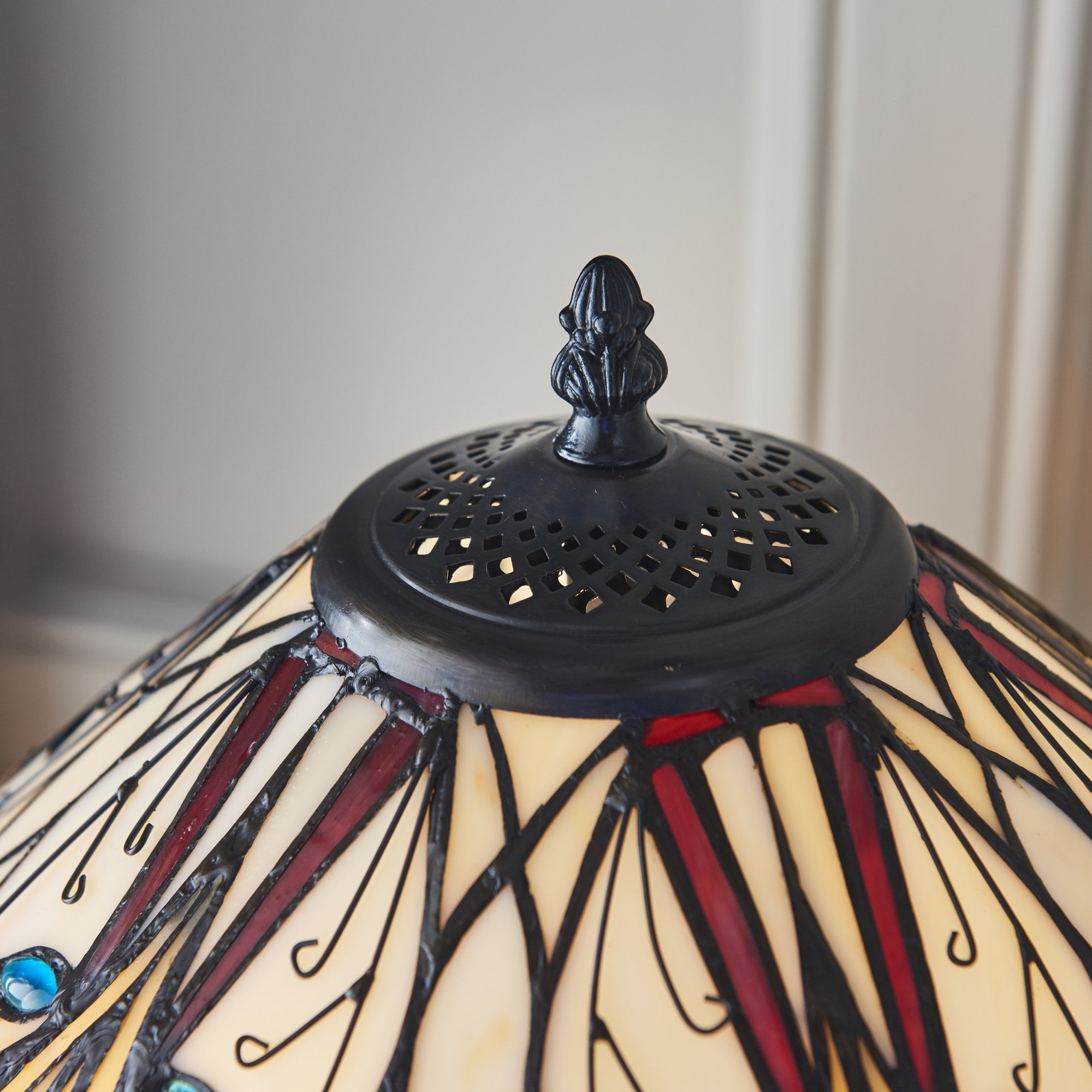 Interiors 1900 Hector Medium Table Lamp - Tiffany Glass